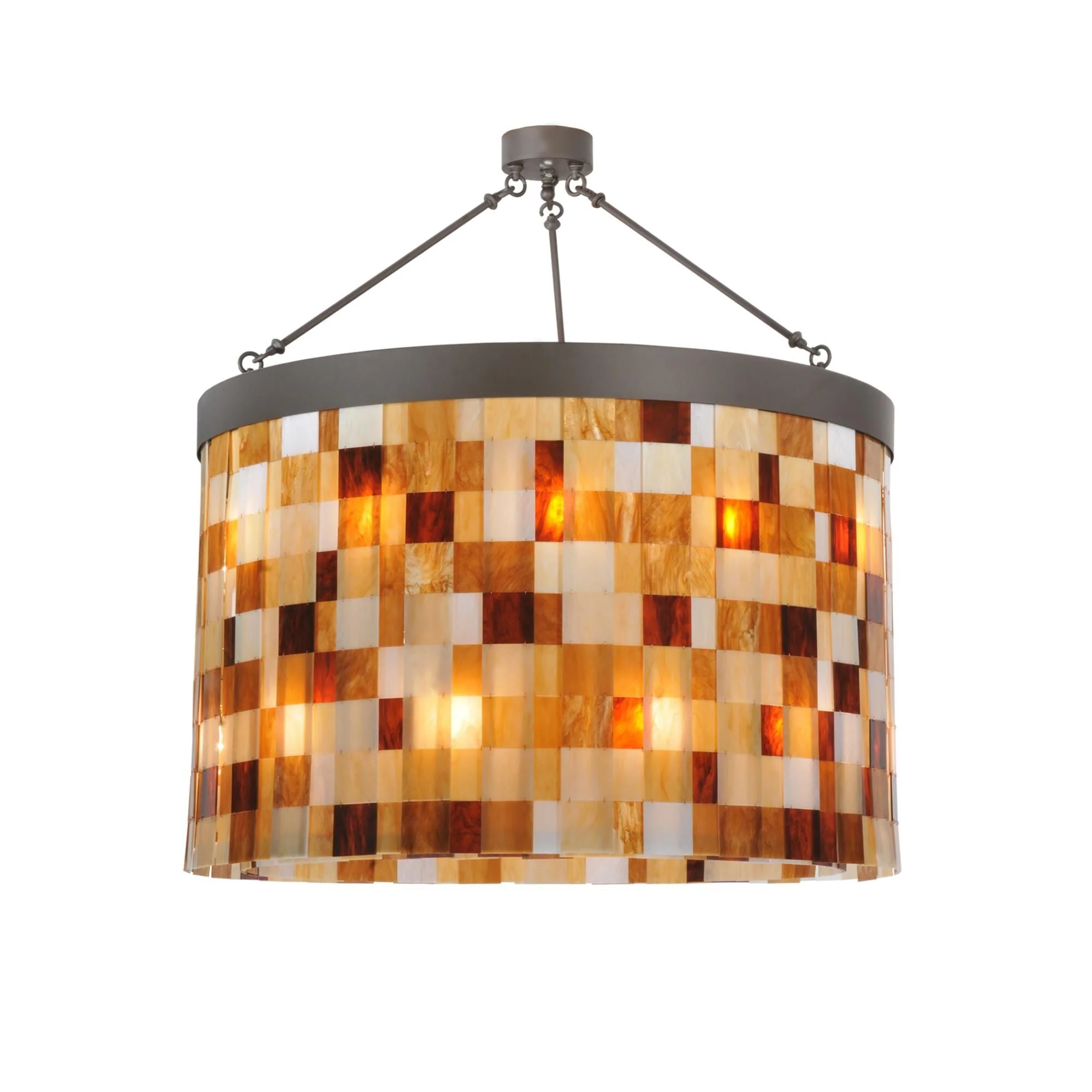Meyda Lighting Cilindro Calico 44 Inch 24 Light Semi Flush Mount Cp12845 - Image 1