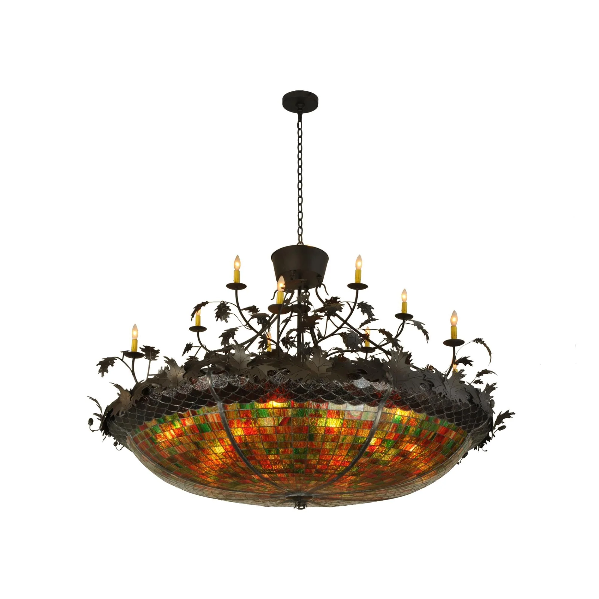 Meyda Lighting Greenbriar Oak 72 Inch 4 Light Chandelier Cp13581 - Image 1