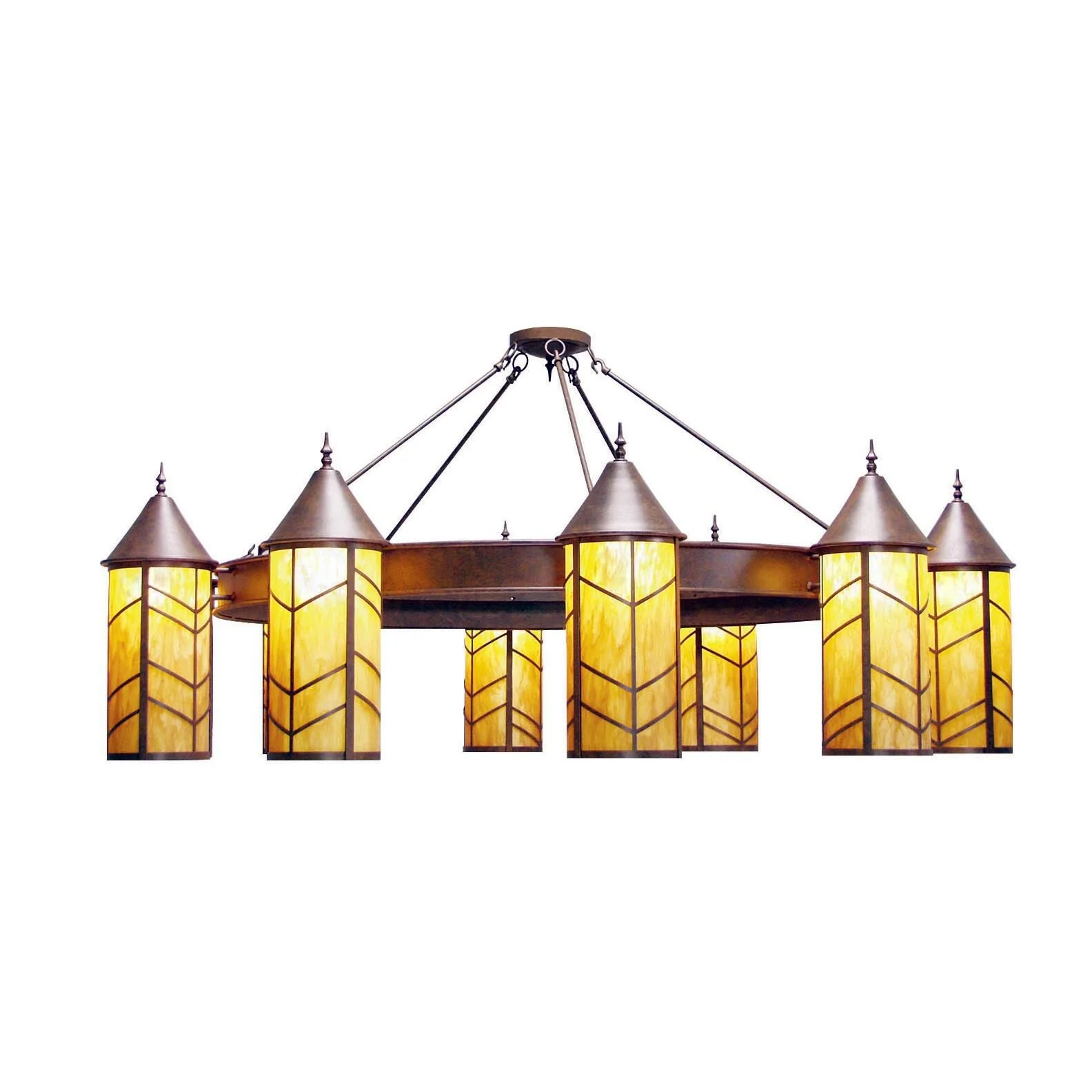 Meyda Lighting Chevron 90 Inch 2 Light Chandelier Cp744315 - Image 1