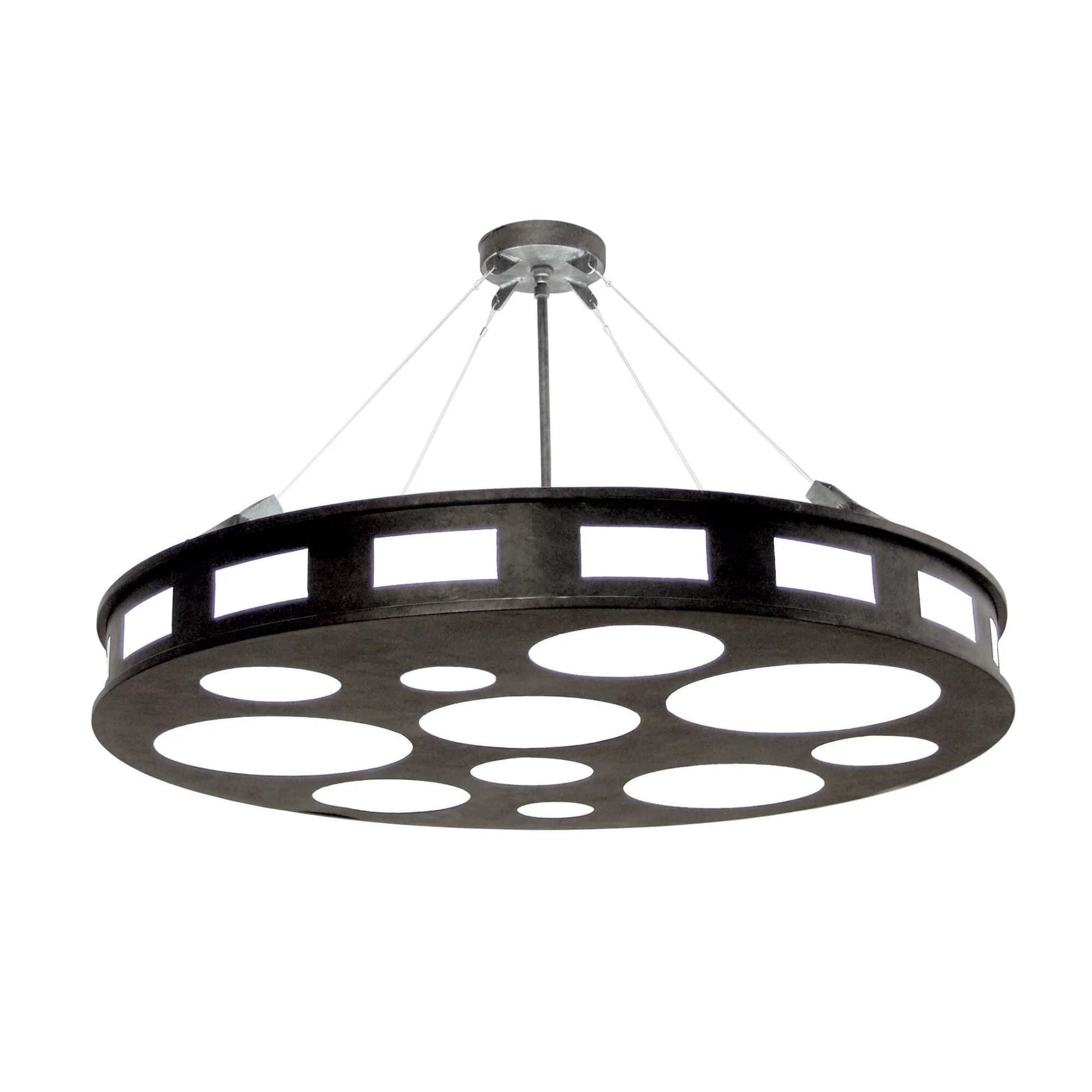 Meyda Lighting Geo 42 Inch 12 Light Semi Flush Mount Cp746136 - Image 1