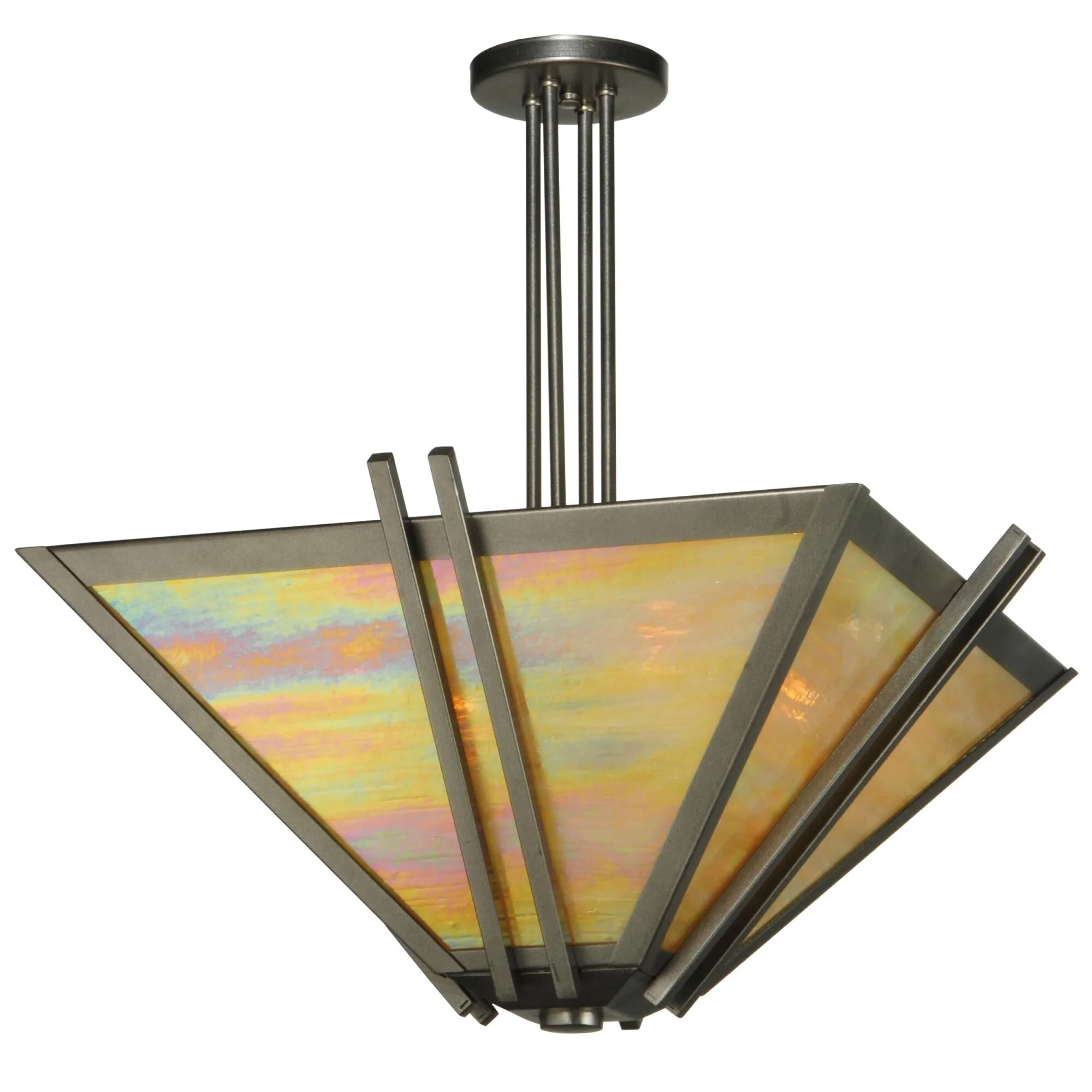 Meyda Lighting Pueblo Skies 33 Inch 4 Light Semi Flush Mount Cp14202 - Image 1