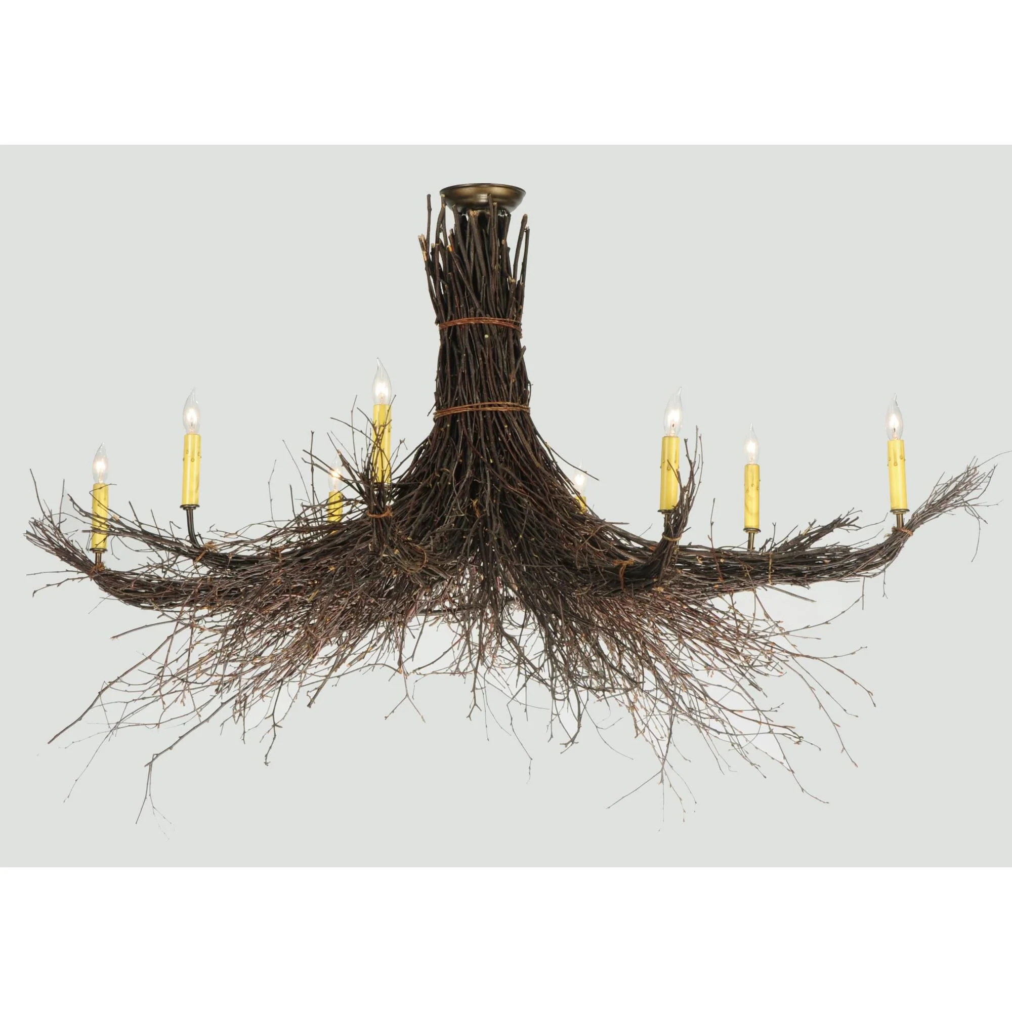 Meyda Lighting Twigs 64 Inch 8 Light Semi Flush Mount Cp14640 - Image 1