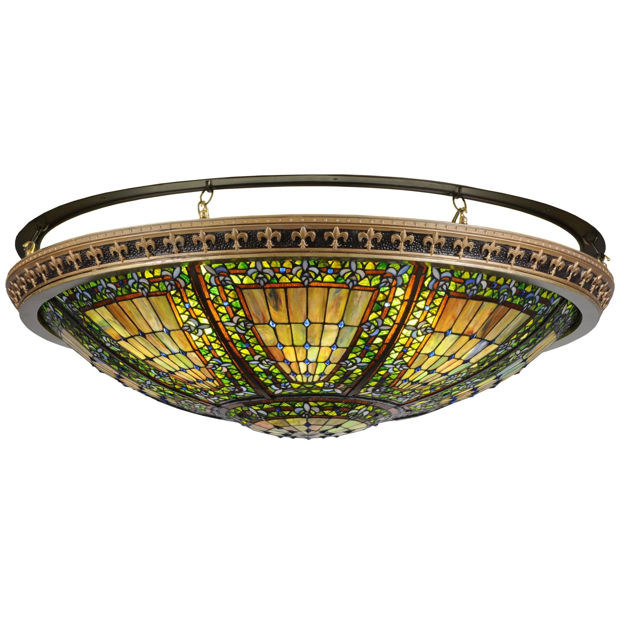 Meyda Lighting Fleur De Lis 43 Inch 8 Light Flush Mount Cp14738 - Image 1