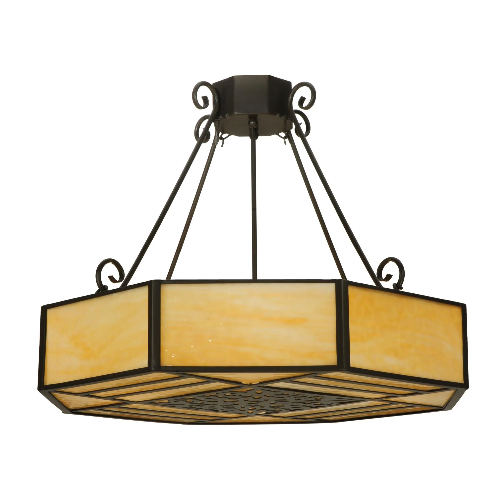 Meyda Lighting Lakeside 32 Inch 4 Light Semi Flush Mount Cp14960 - Image 1
