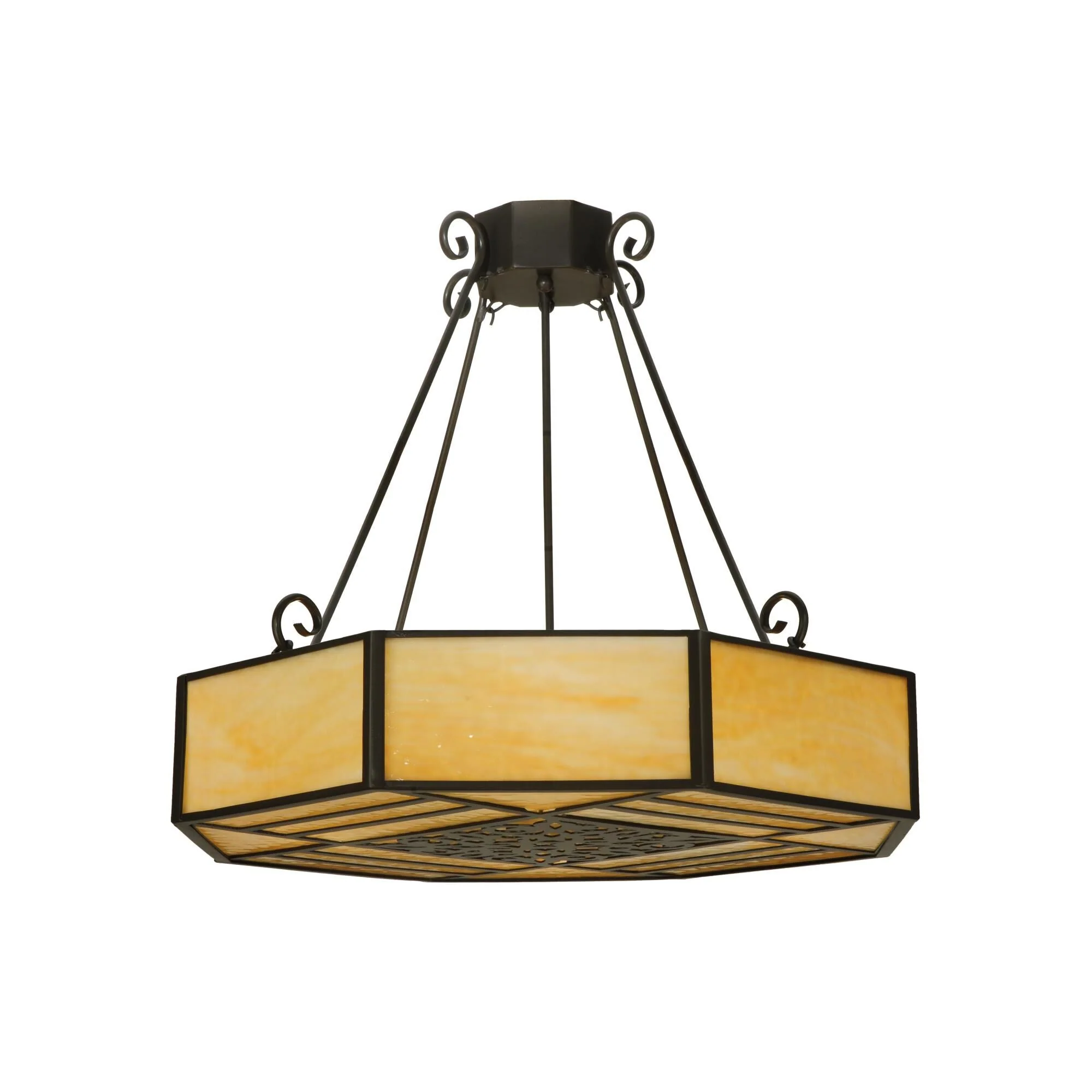 Meyda Lighting Lakeside 32 Inch 4 Light Semi Flush Mount Cp14962 - Image 1