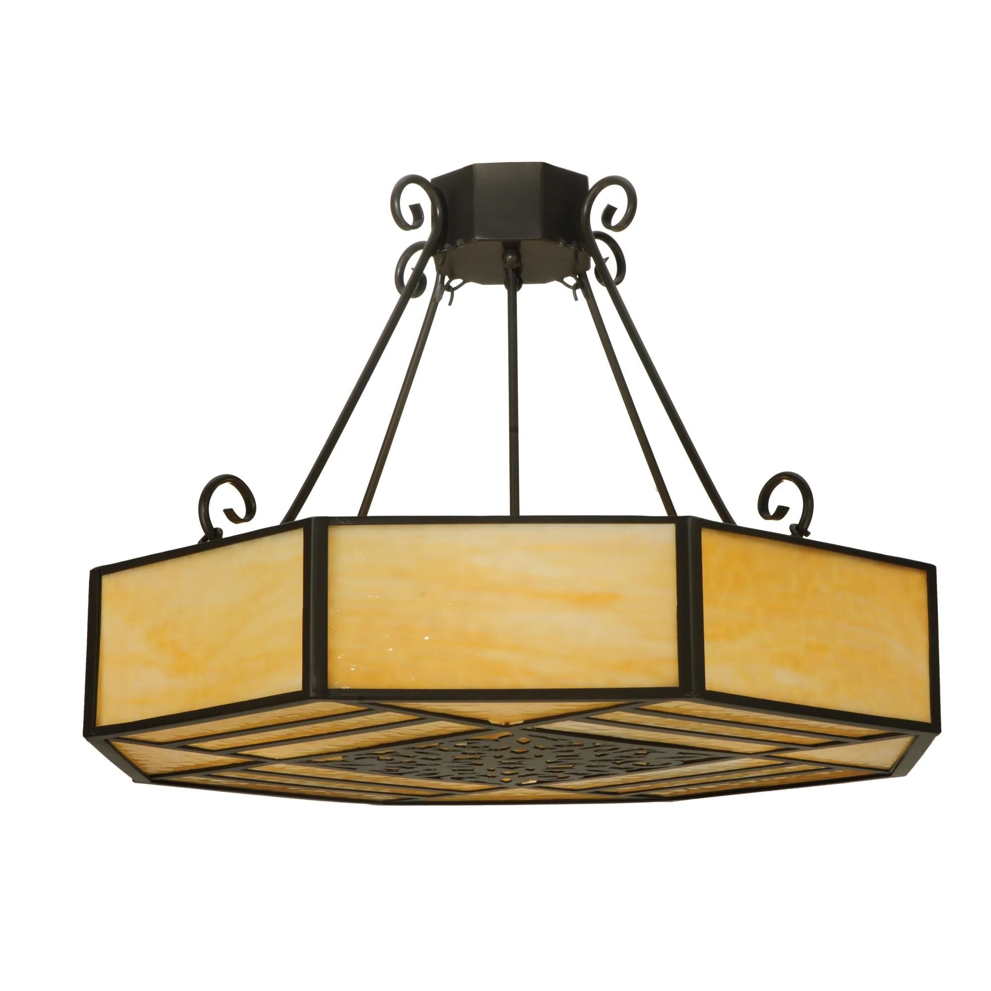 Meyda Lighting Lakeside 32 Inch 4 Light Semi Flush Mount Cp14963 - Image 1