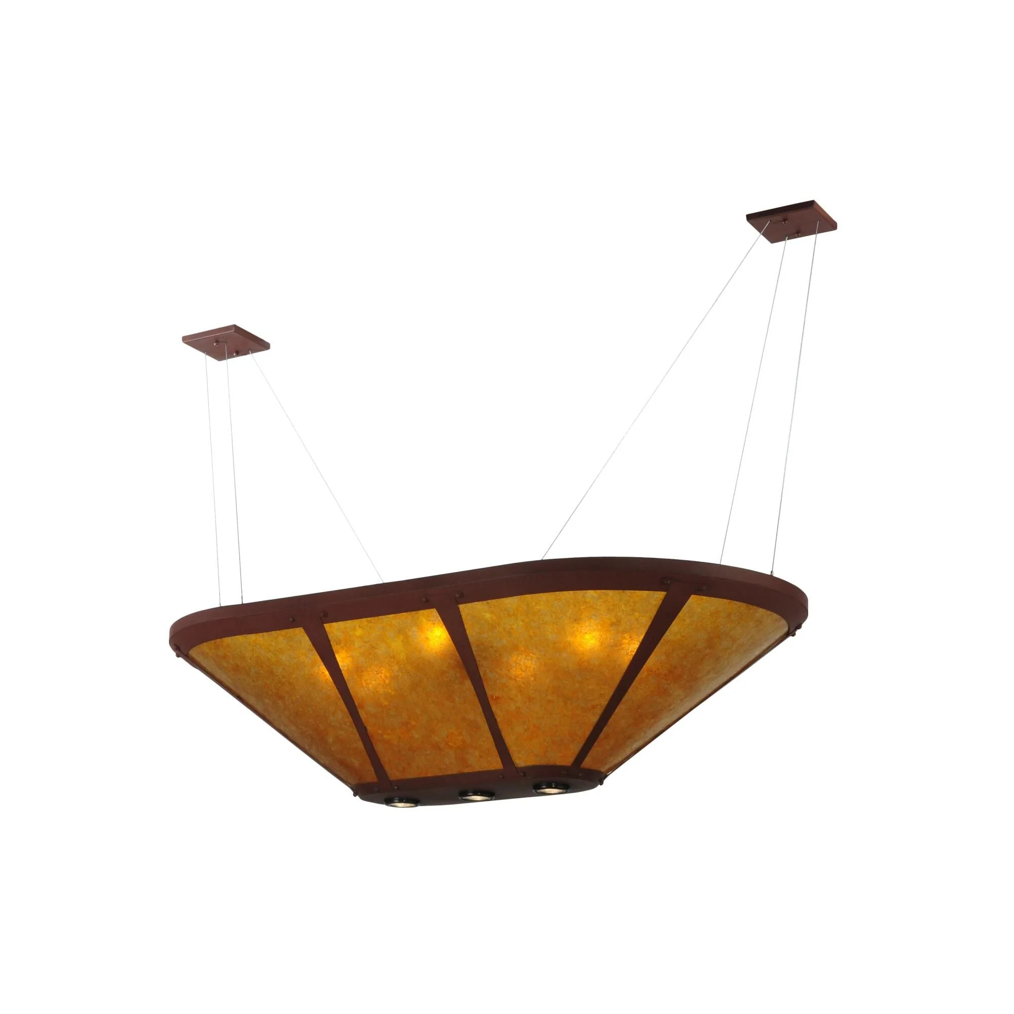 Meyda Lighting Van Erp Amber Mica 50 Inch Large Pendant Cp14982 - Image 1