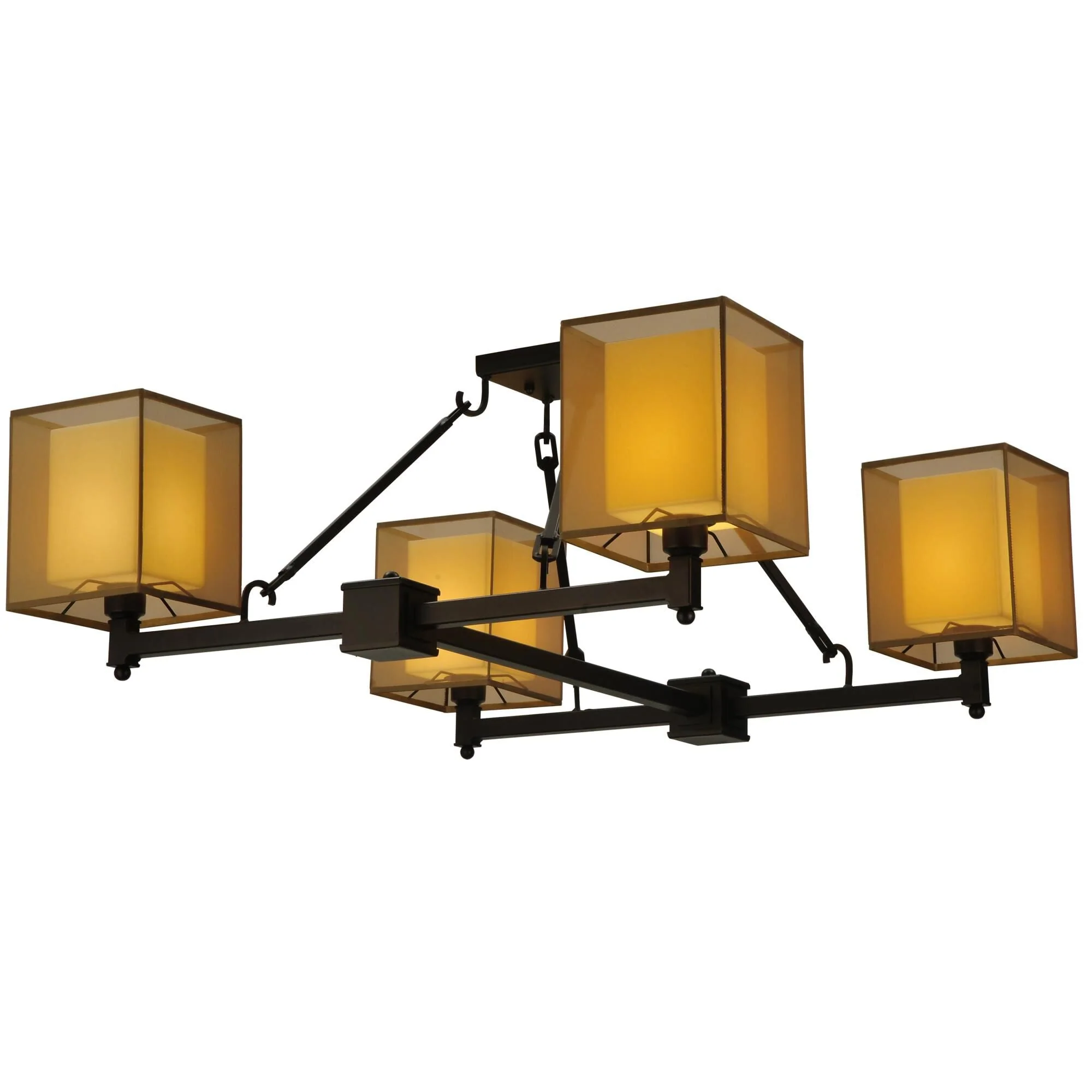 Meyda Lighting Horizon Bay 51 Inch 4 Light Semi Flush Mount Cp15325 - Image 1