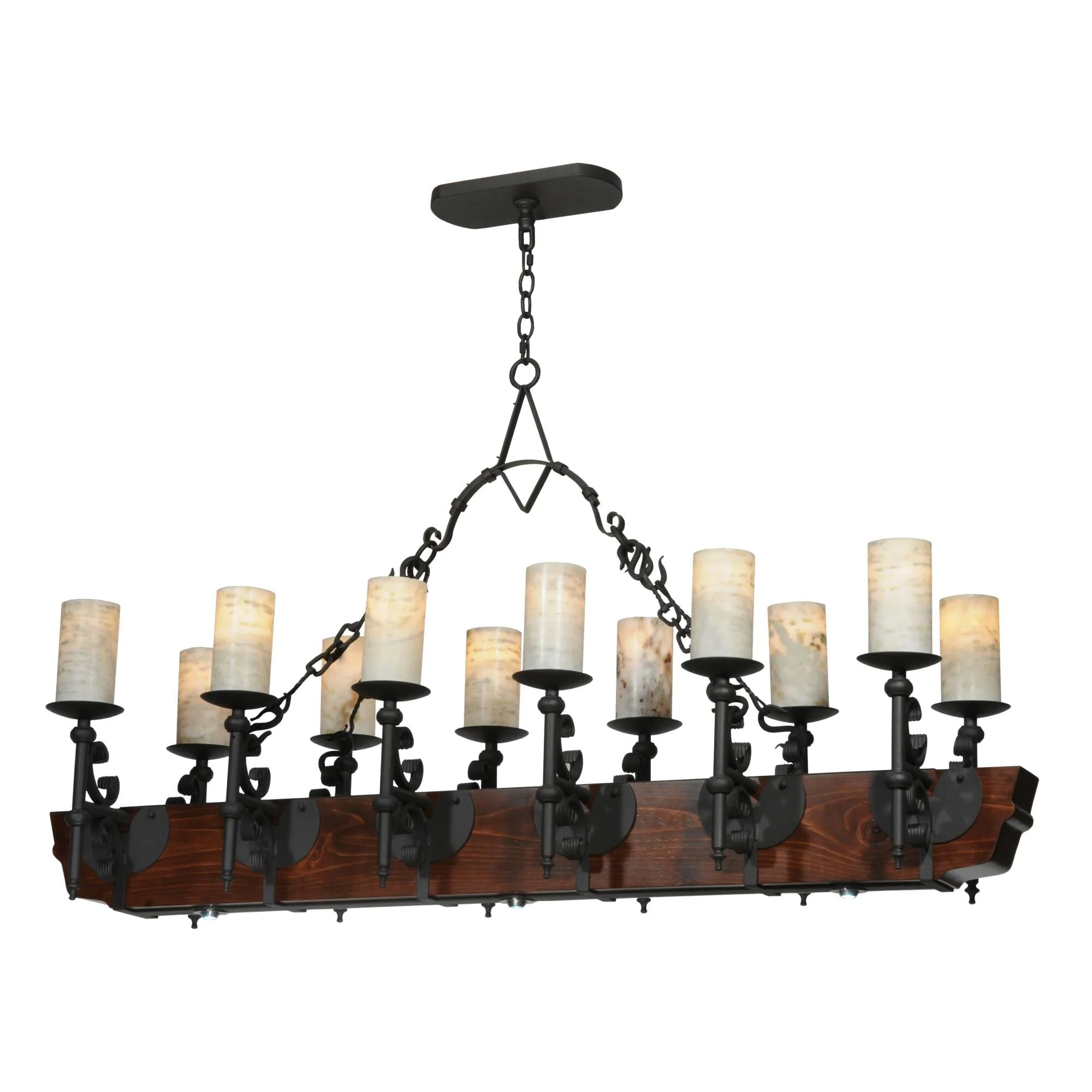 Meyda Lighting Tudor Jadestone 60 Inch 12 Light Led Mini Chandelier Cp15770 - Image 1