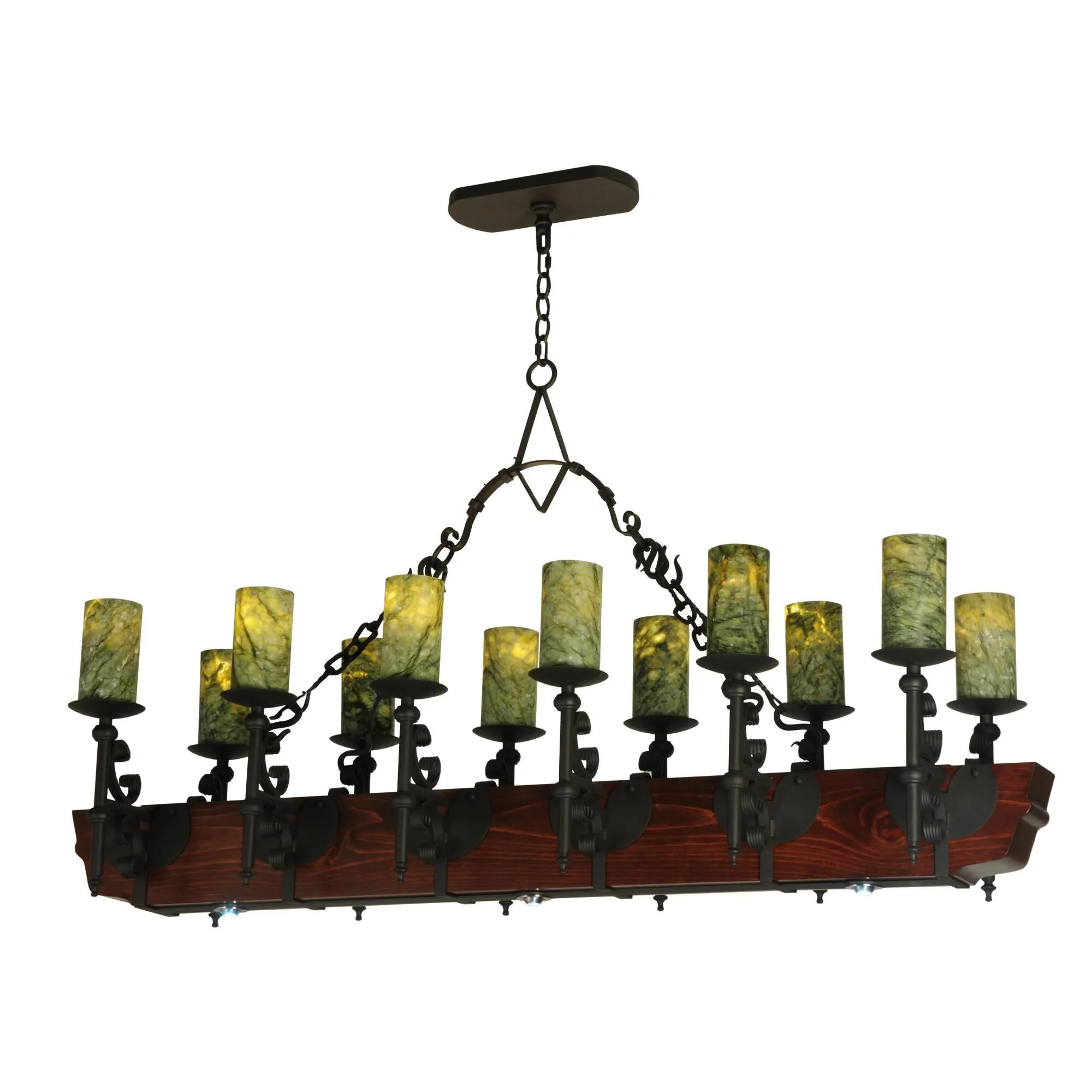 Meyda Lighting Tudor Jadestone 60 Inch 12 Light Led Mini Chandelier Cp15771 - Image 1