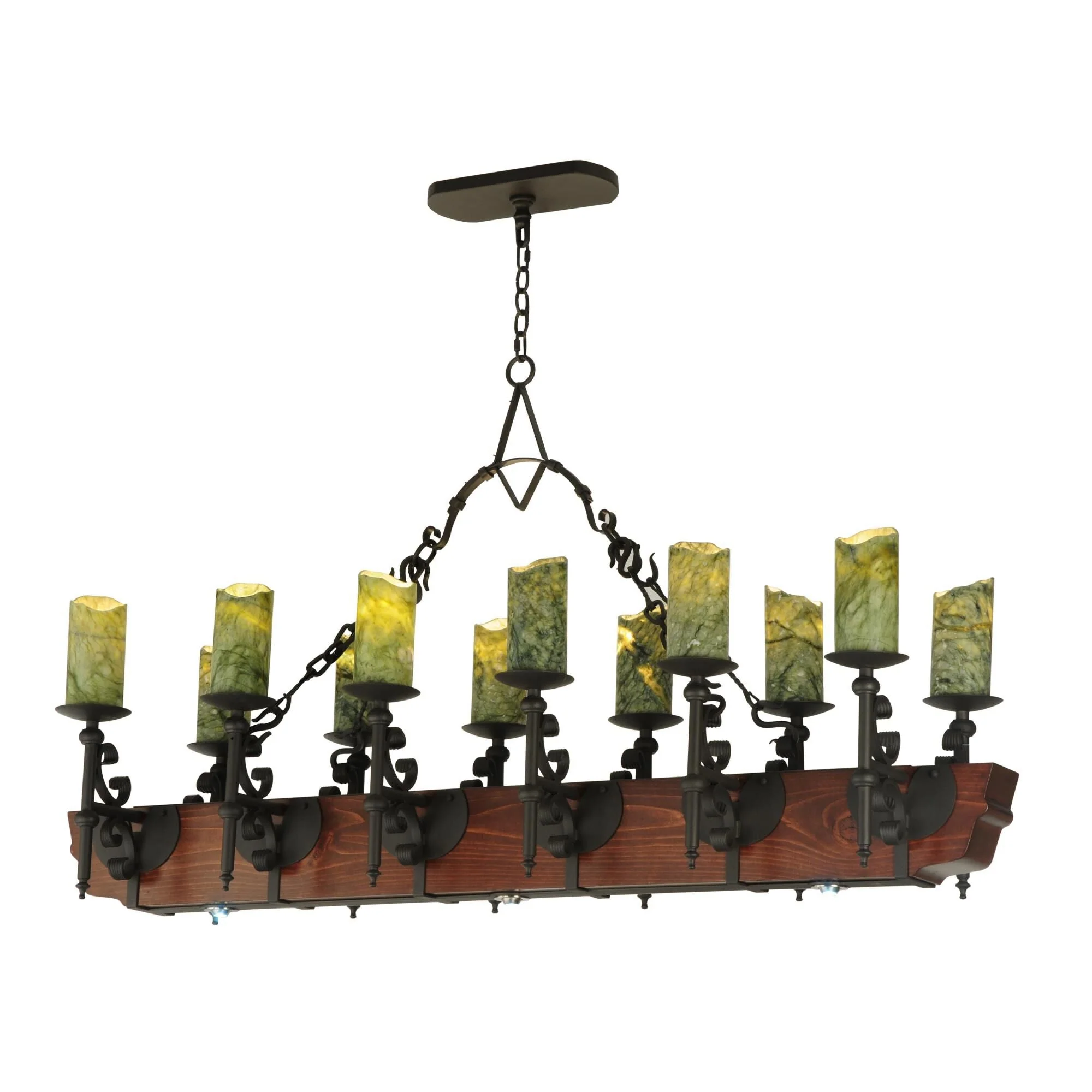 Meyda Lighting Tudor Jadestone 60 Inch 12 Light Led Mini Chandelier Cp15772 - Image 1
