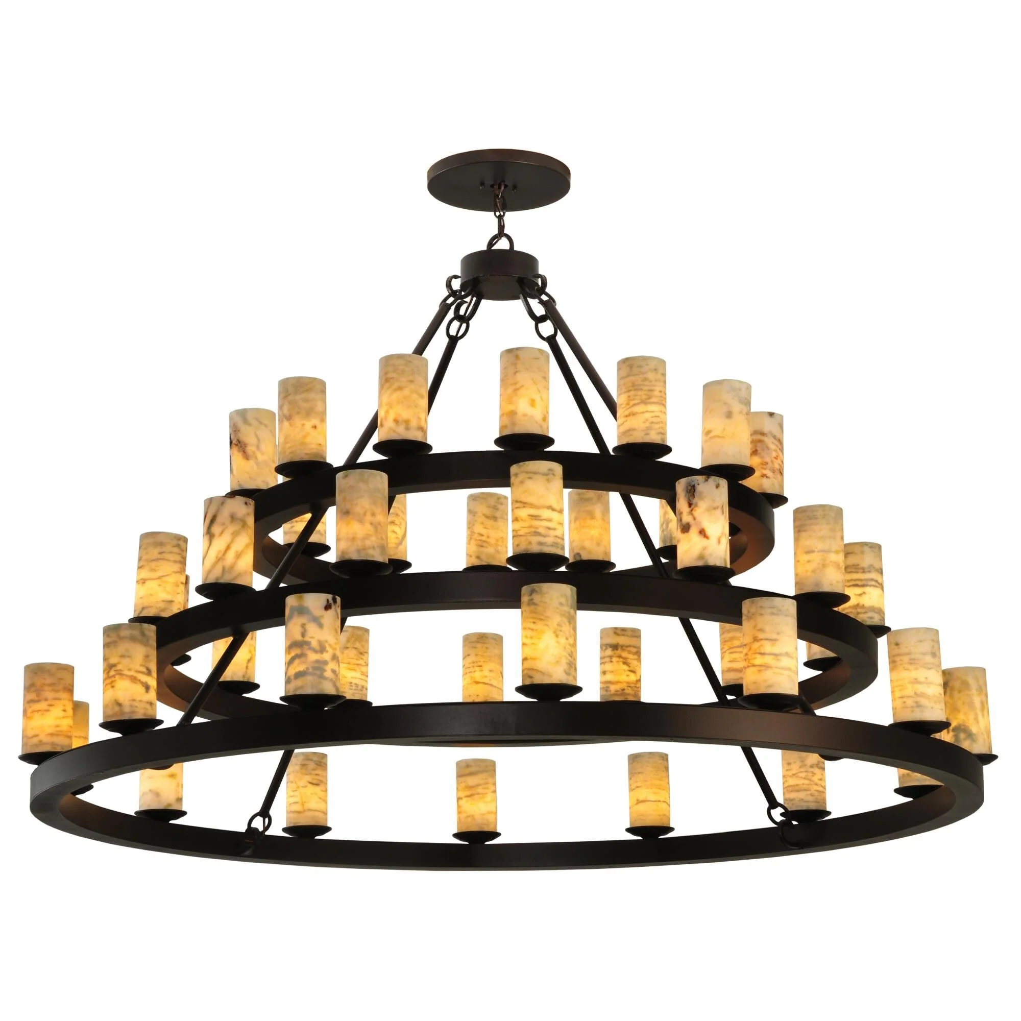 Meyda Lighting Horizon Ring Jadestone 70 Inch 42 Light Chandelier Cp16786 - Image 1