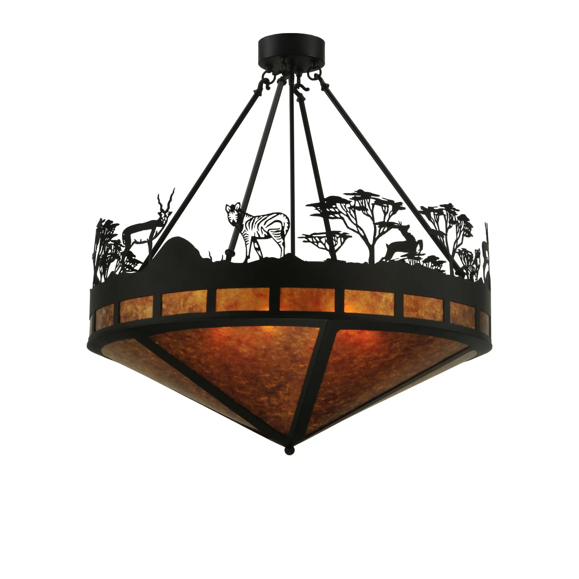 Meyda Lighting Serengeti 29 Inch 6 Light Semi Flush Mount Cp16841 - Image 1