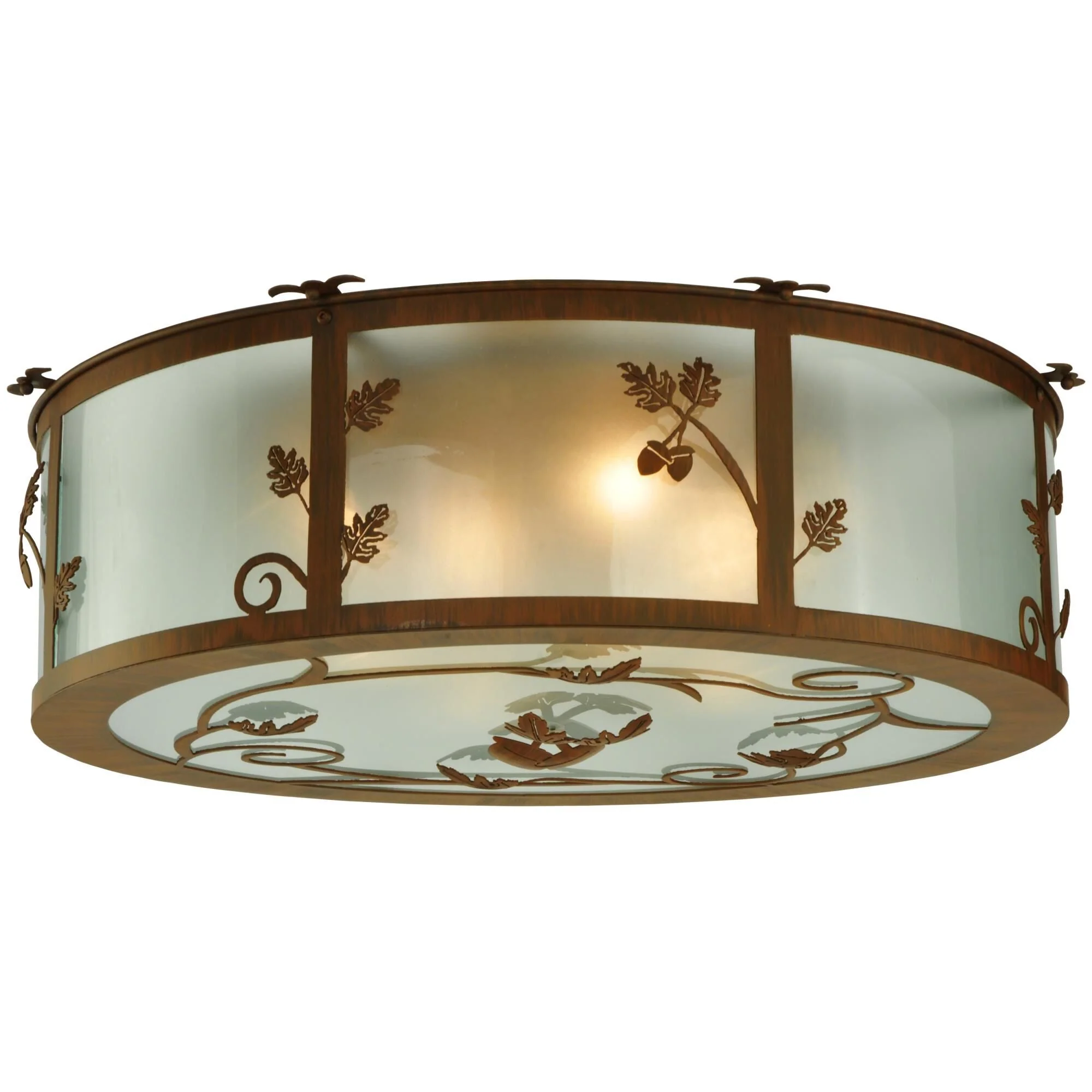 Meyda Lighting Oak Leaf And Acorn 30 Inch 4 Light Flush Mount Cp16922 - Image 1
