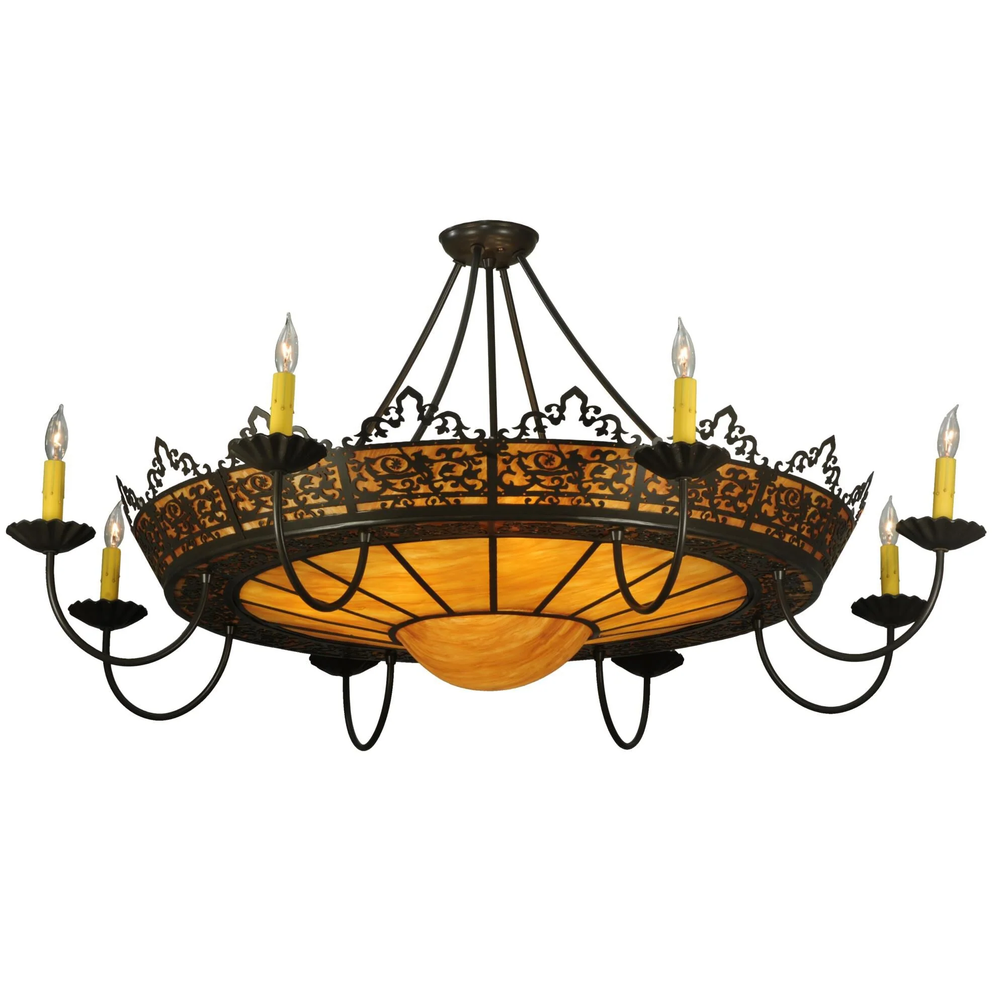 Meyda Lighting Stanley 49 Inch 8 Light Semi Flush Mount Cp17146 - Image 1