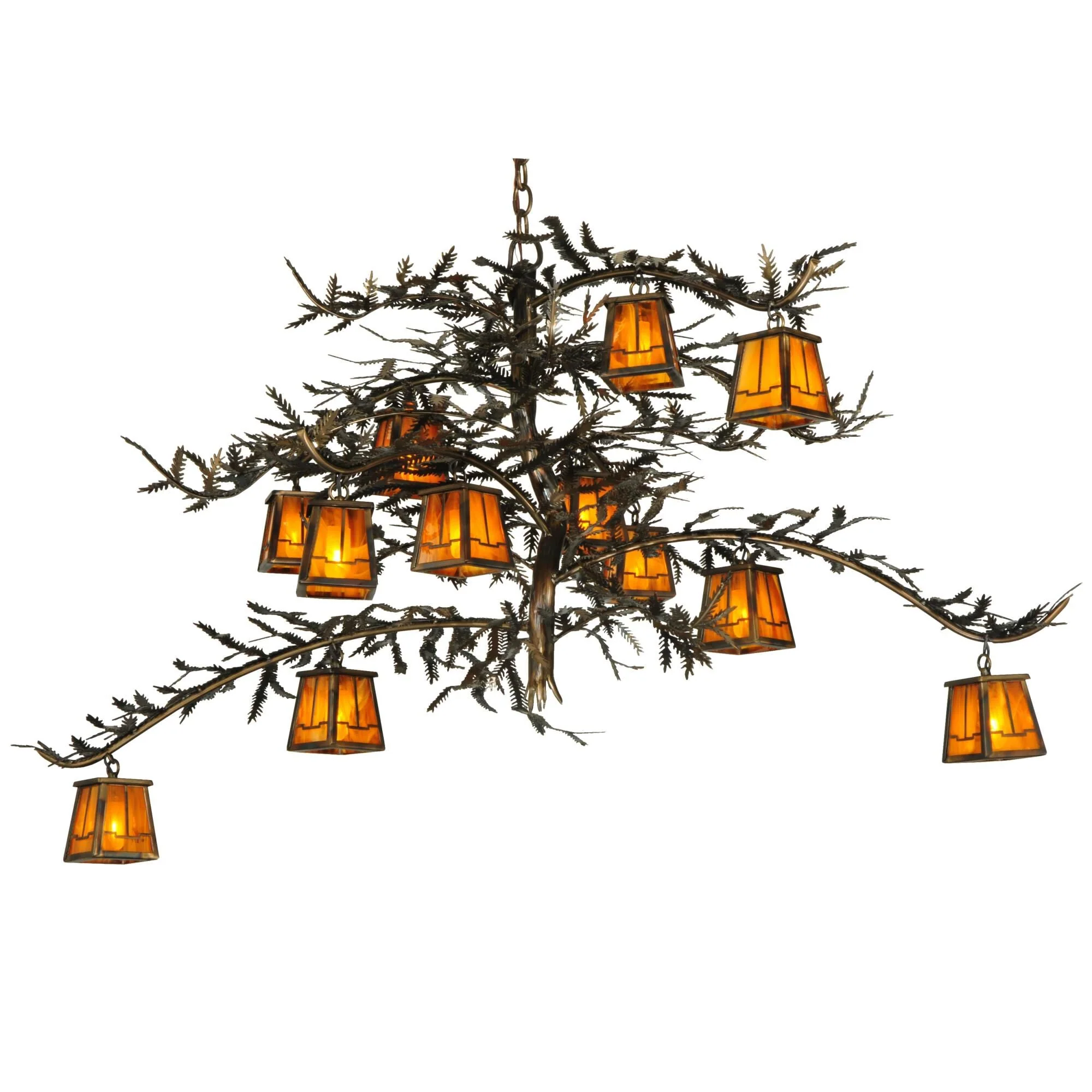Meyda Lighting Pine Branch Valley View 54 Inch 12 Light Chandelier Cp17171 - Image 1