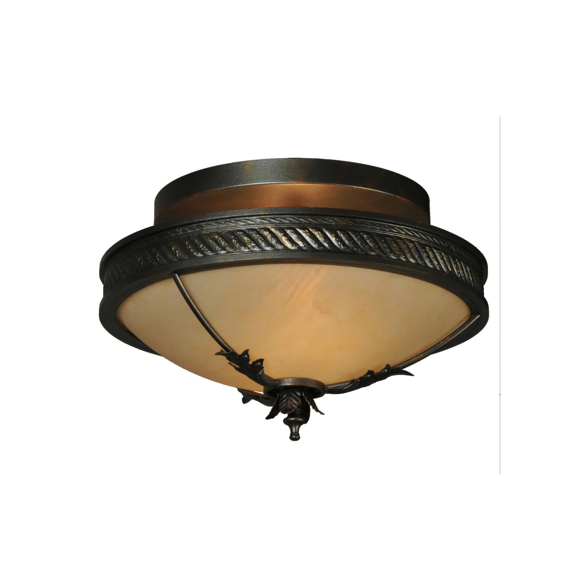 Meyda Lighting Hoja 15 Inch 2 Light Semi Flush Mount Cp17227 - Image 1