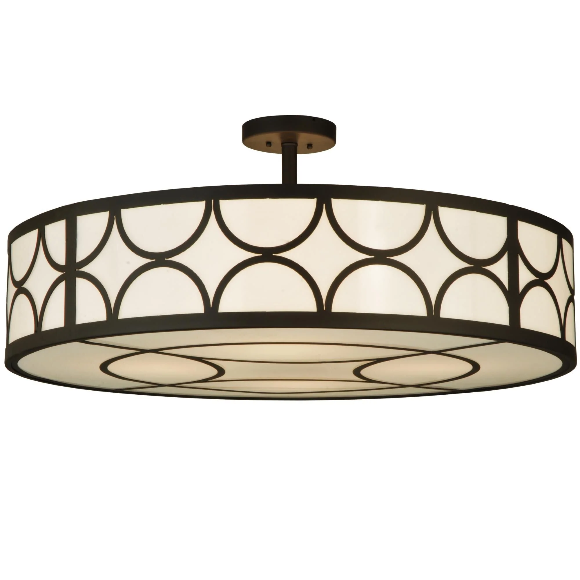 Meyda Lighting Cilindro Deco 36 Inch 4 Light Semi Flush Mount Cp17290 - Image 1