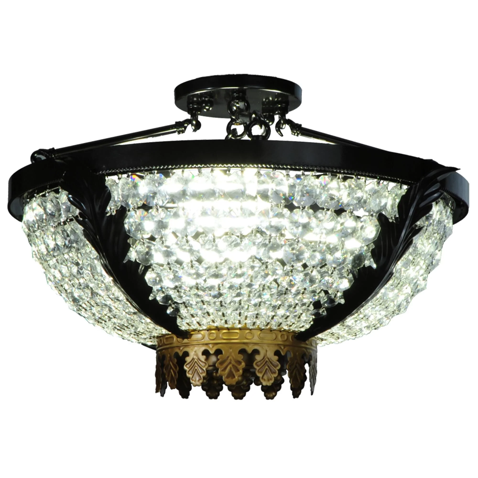 Meyda Lighting Chrisanne 18 Inch 3 Light Semi Flush Mount Cp17350 - Image 1