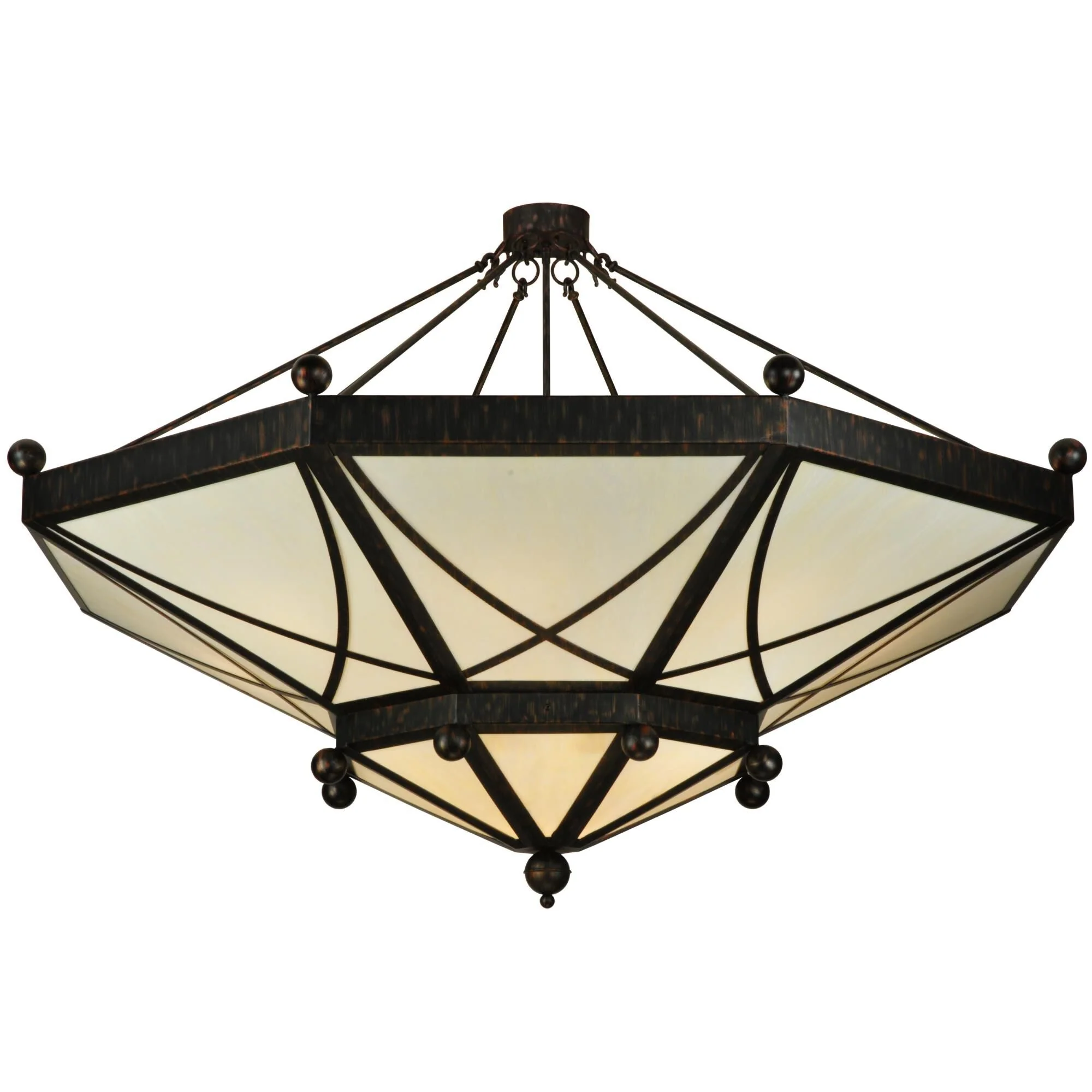 Meyda Lighting Grenoble 74 Inch 15 Light Semi Flush Mount Cp17435 - Image 1