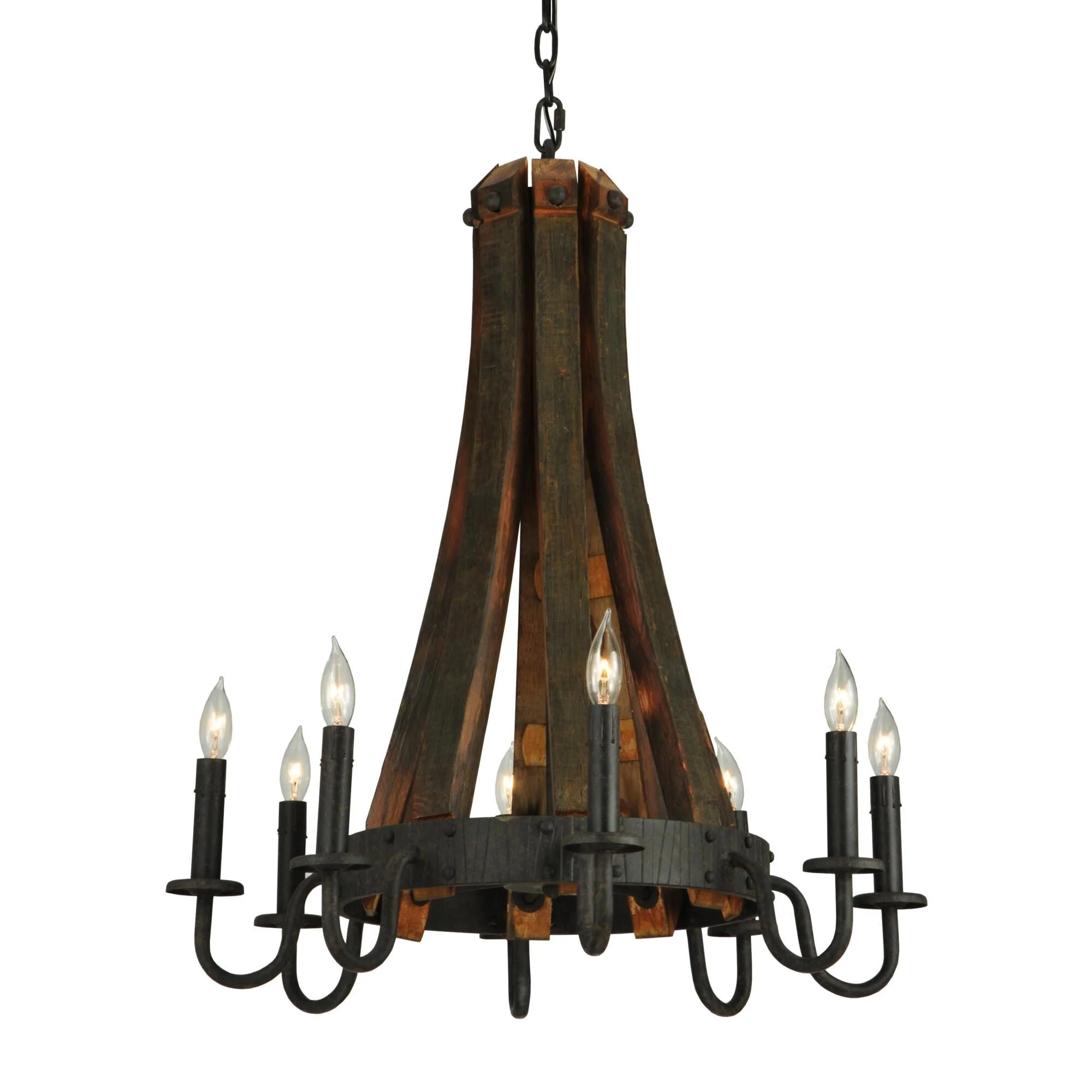 Meyda Lighting Barrel Stave 24 Inch 8 Light Chandelier Cp17467 - Image 1