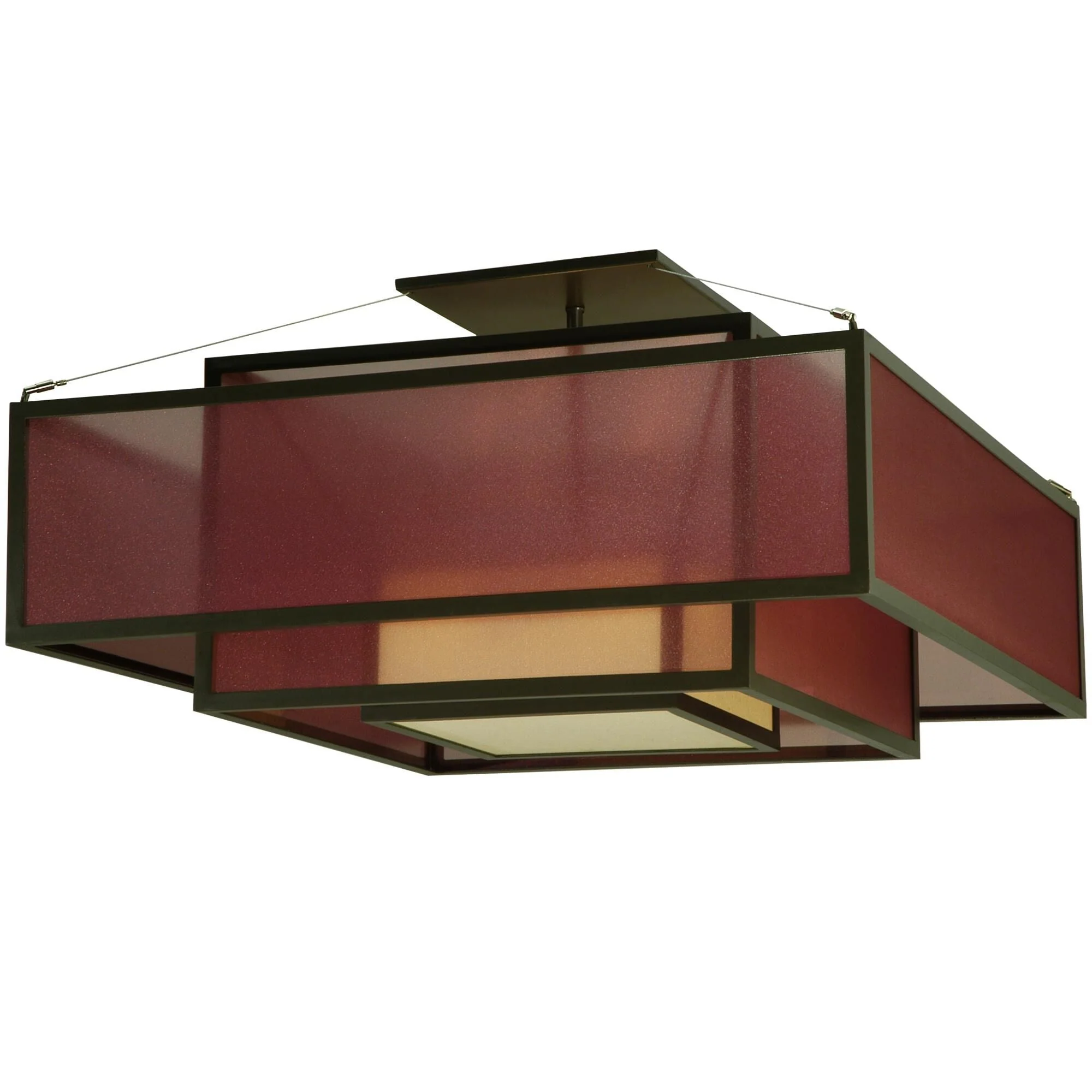 Meyda Lighting Quadrato Umador 51 Inch 4 Light Semi Flush Mount Cp17707 - Image 1