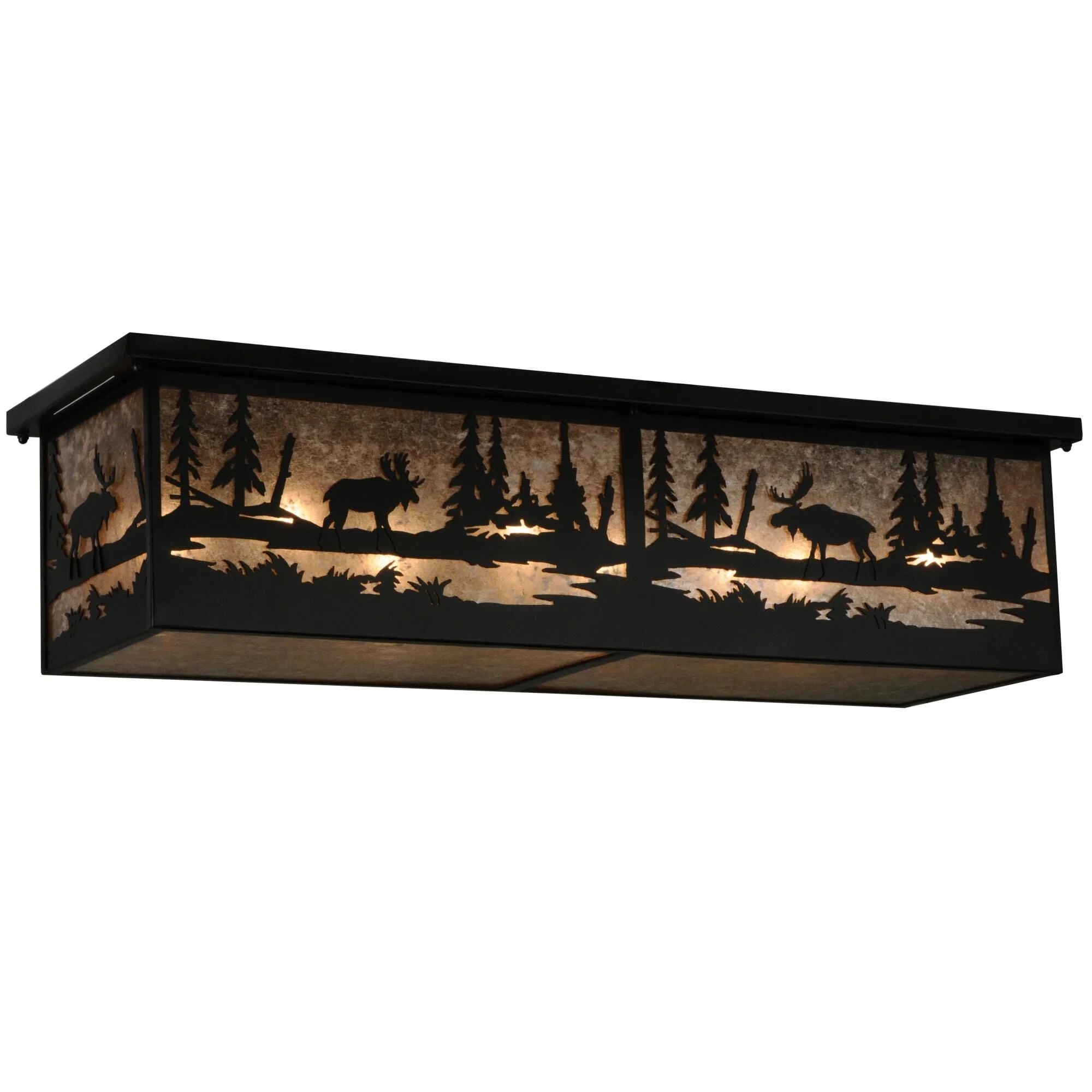Meyda Lighting Moose At Lake 44 Inch 8 Light Flush Mount Cp17960 - Image 1