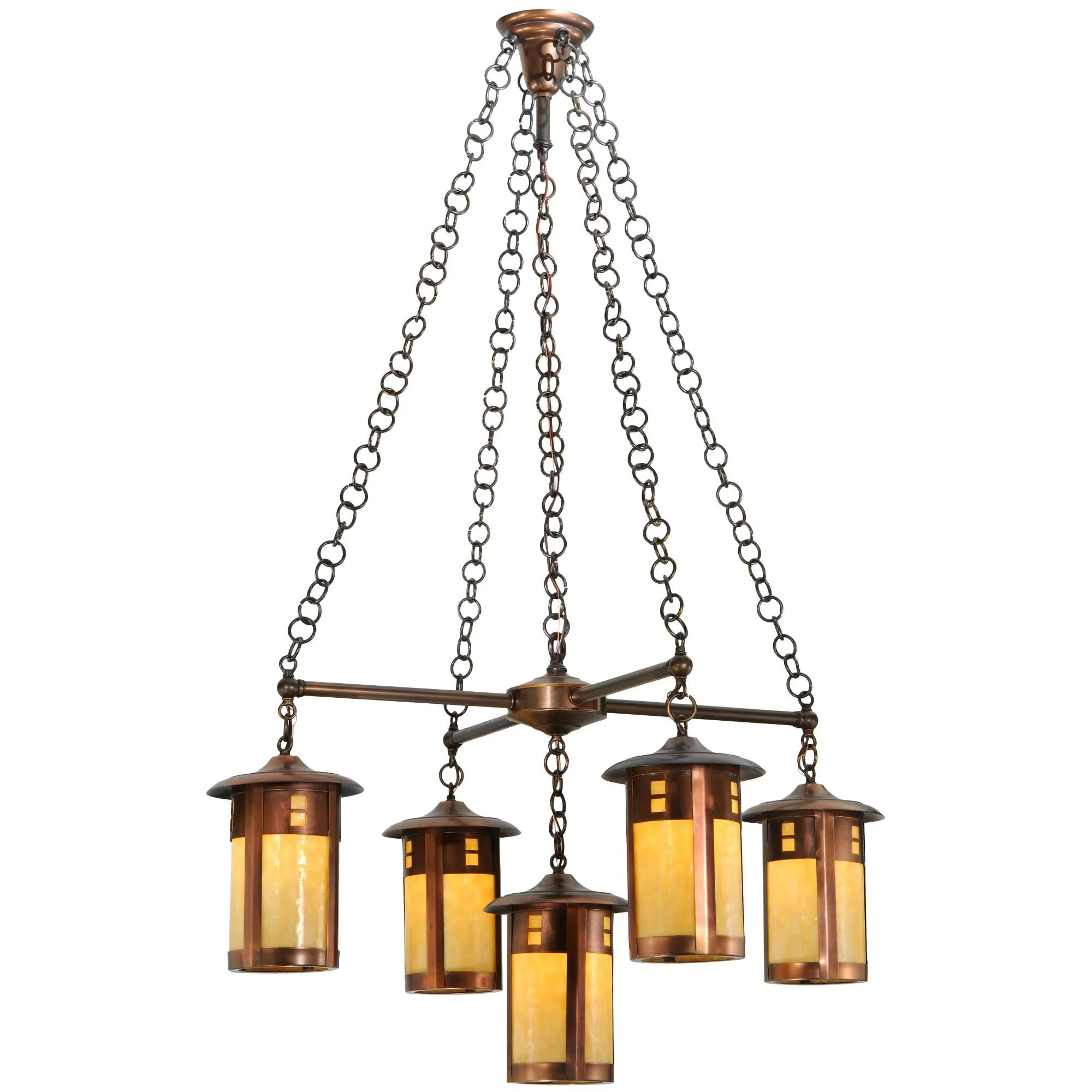 Meyda Lighting Fulton Prairie Loft 36 Inch 5 Light Chandelier Cp18203 - Image 1