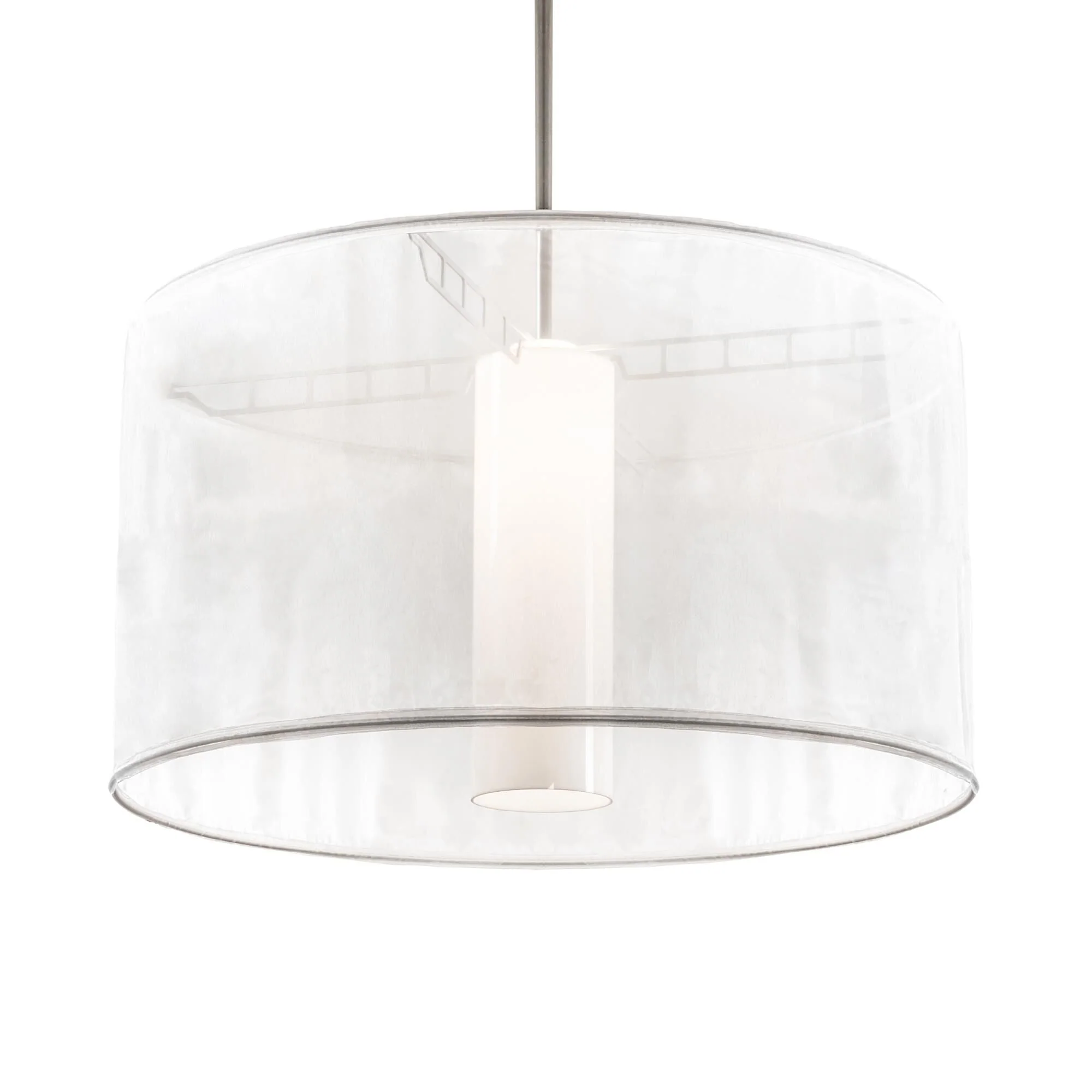 Meyda Lighting Organza White 36 Inch Large Pendant Cp18215 - Image 1