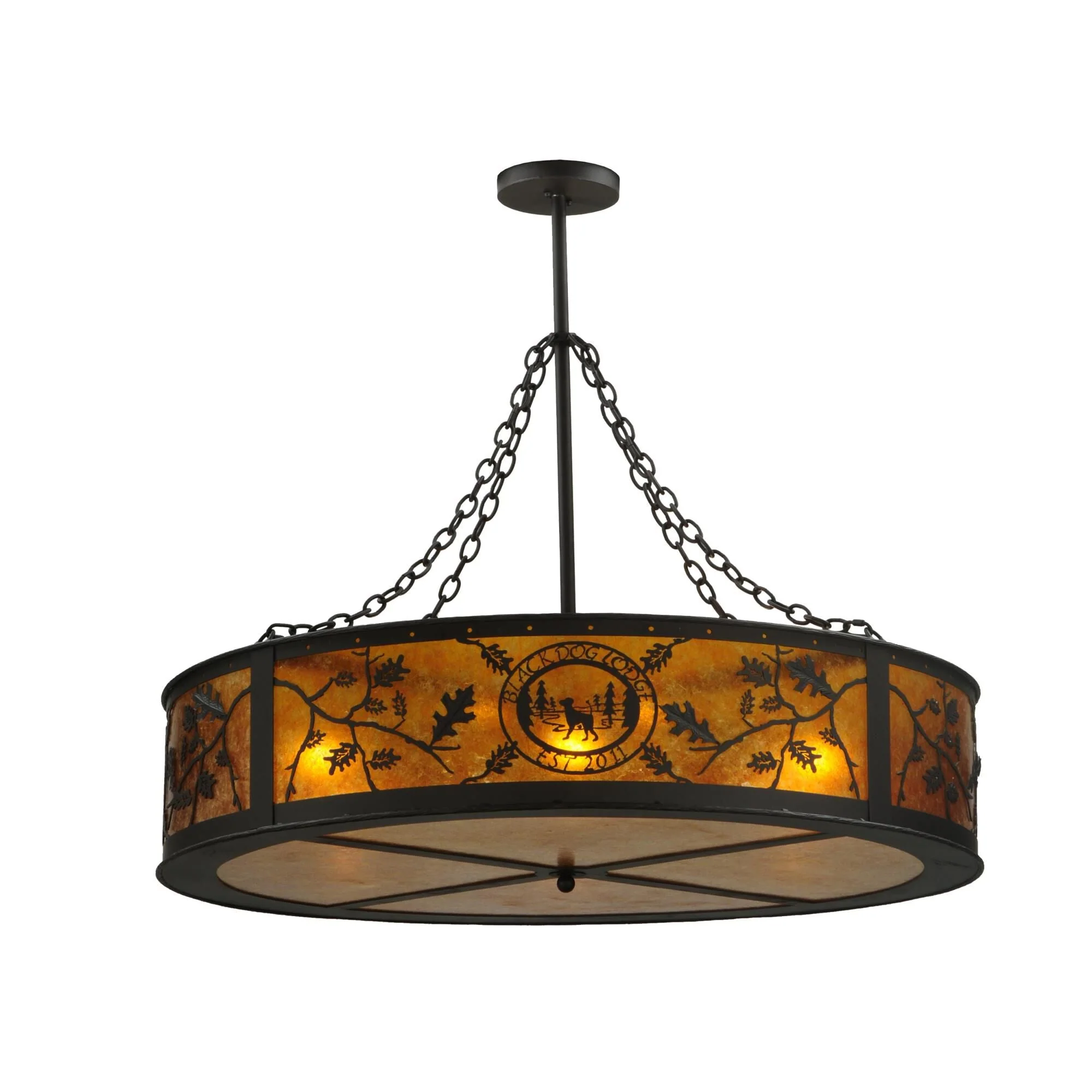 Meyda Lighting Personalized Black Dog Lodge 43 Inch Large Pendant Cp18248 - Image 1