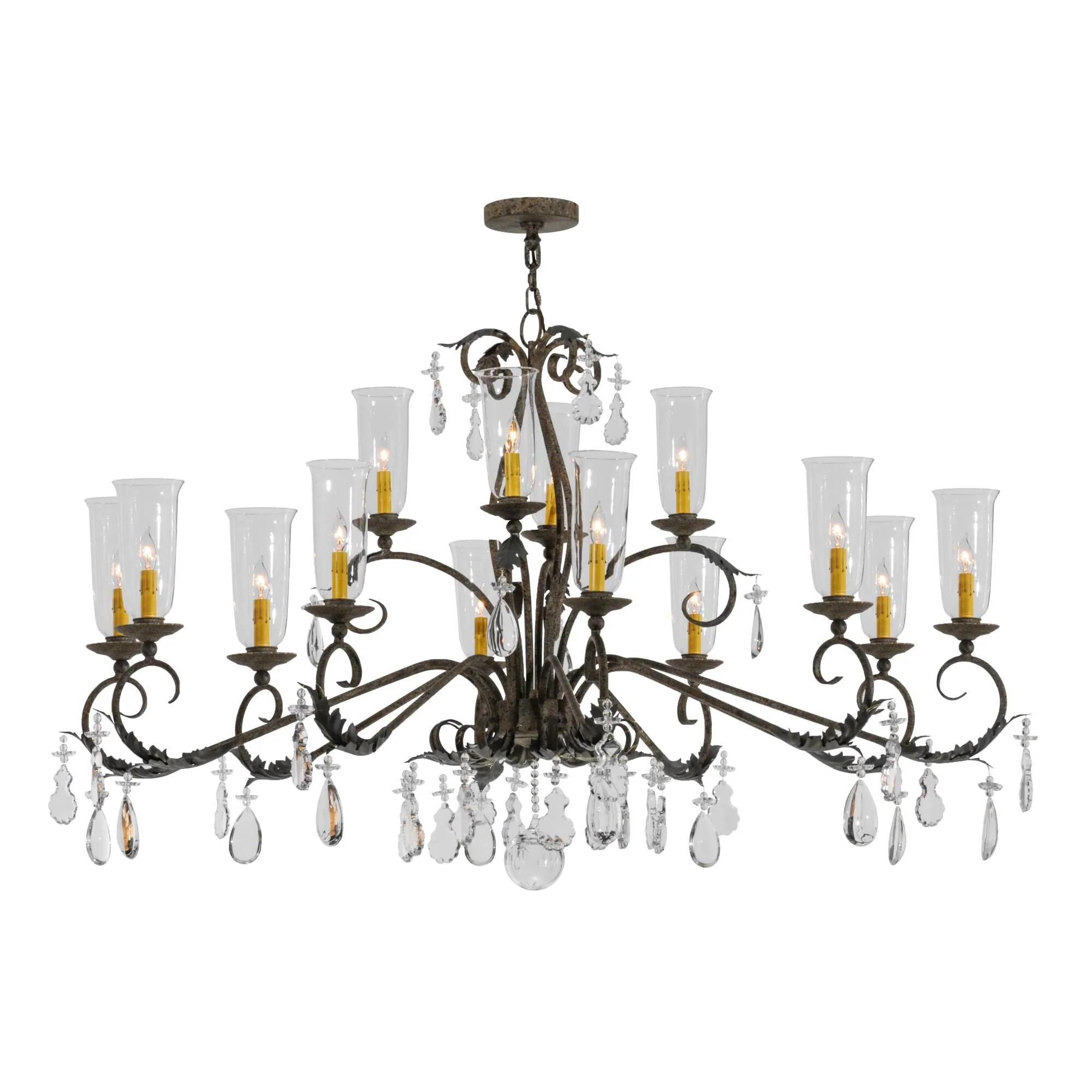 Meyda Lighting 62 Inch 14 Light Semi Flush Mount Cp248196 - Image 1