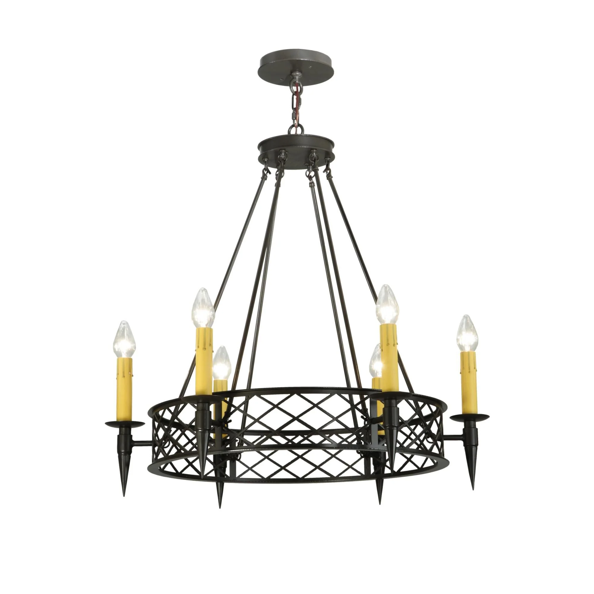 Meyda Lighting Top Ridge 33 Inch 6 Light Chandelier Cp18794 - Image 1