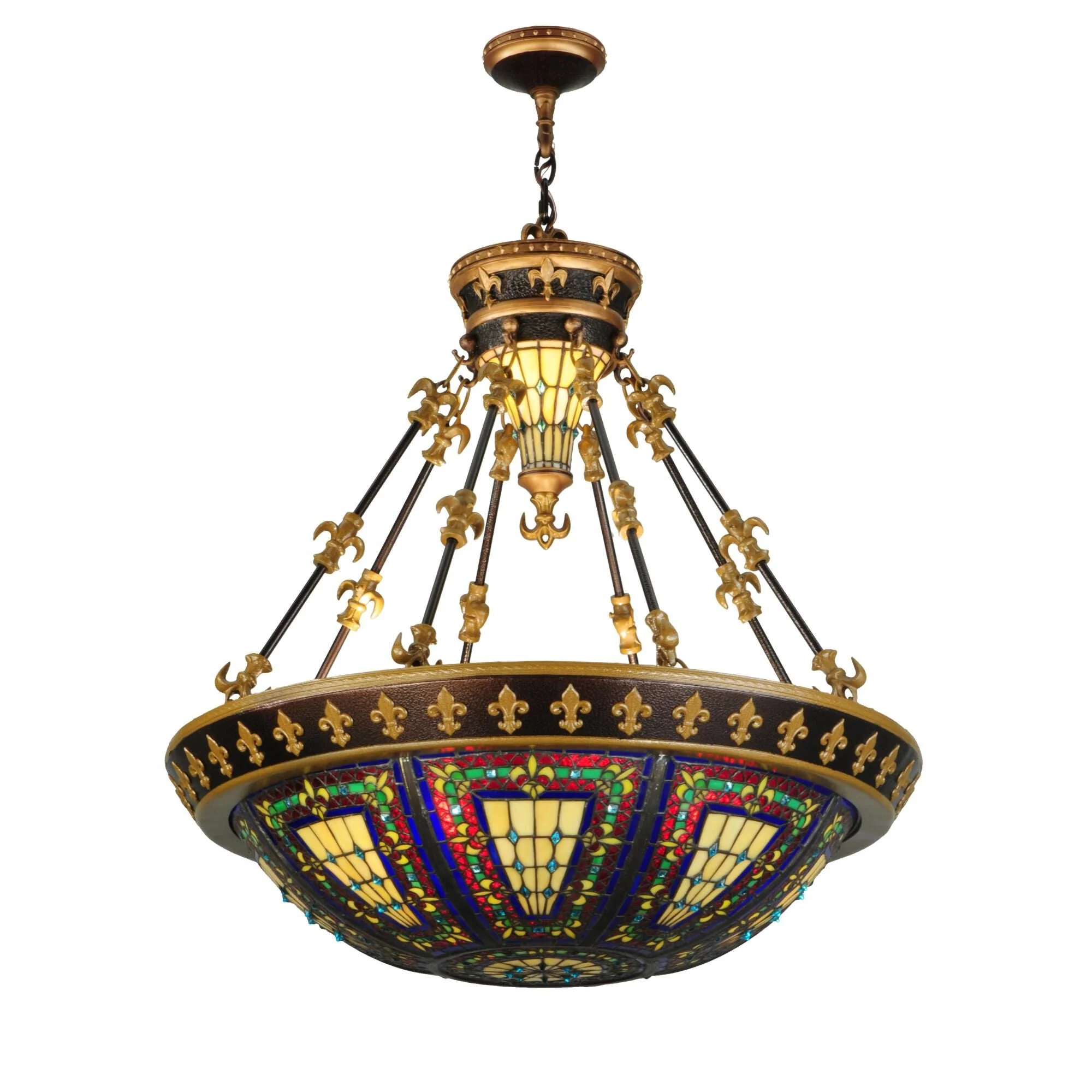 Meyda Lighting Fleur De Lis 28 Inch Large Pendant Cp18932 - Image 1