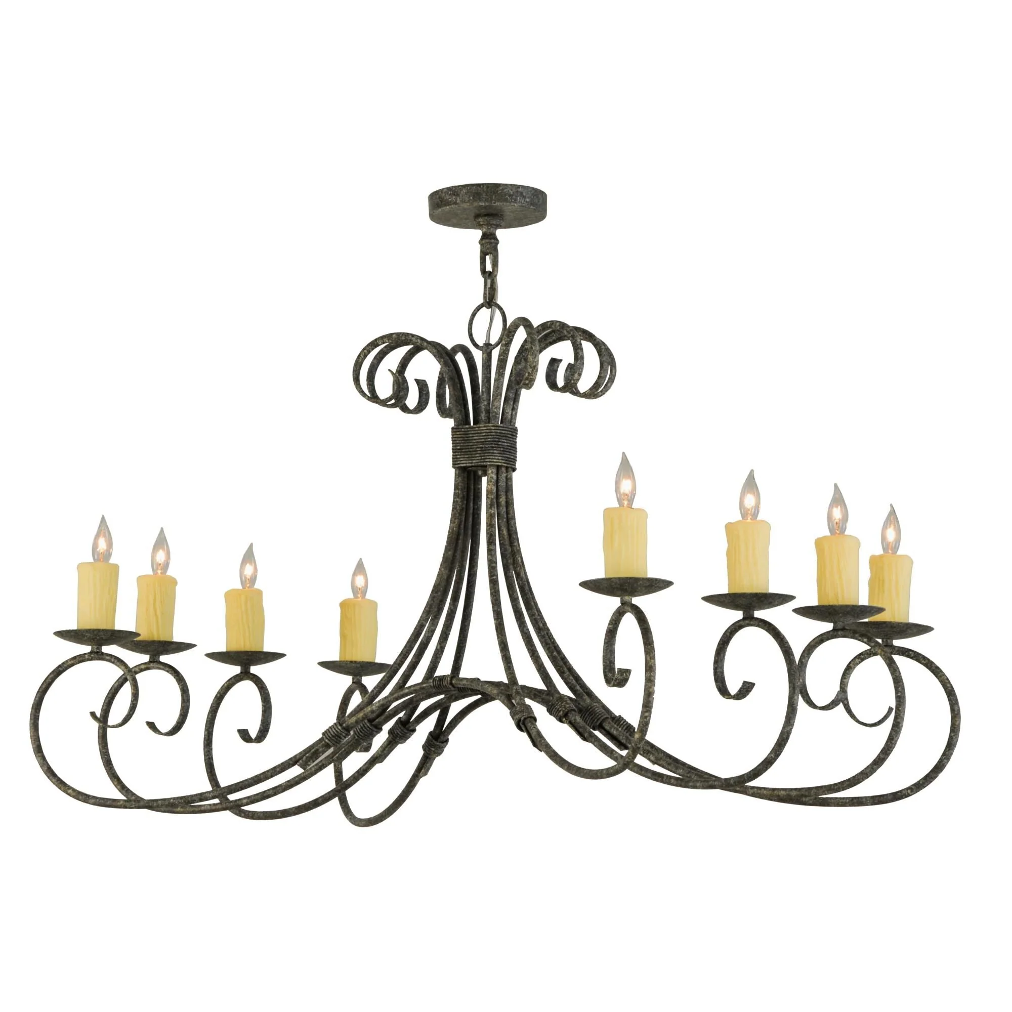 Meyda Lighting 48 Inch 8 Light Semi Flush Mount Cp248768 - Image 1