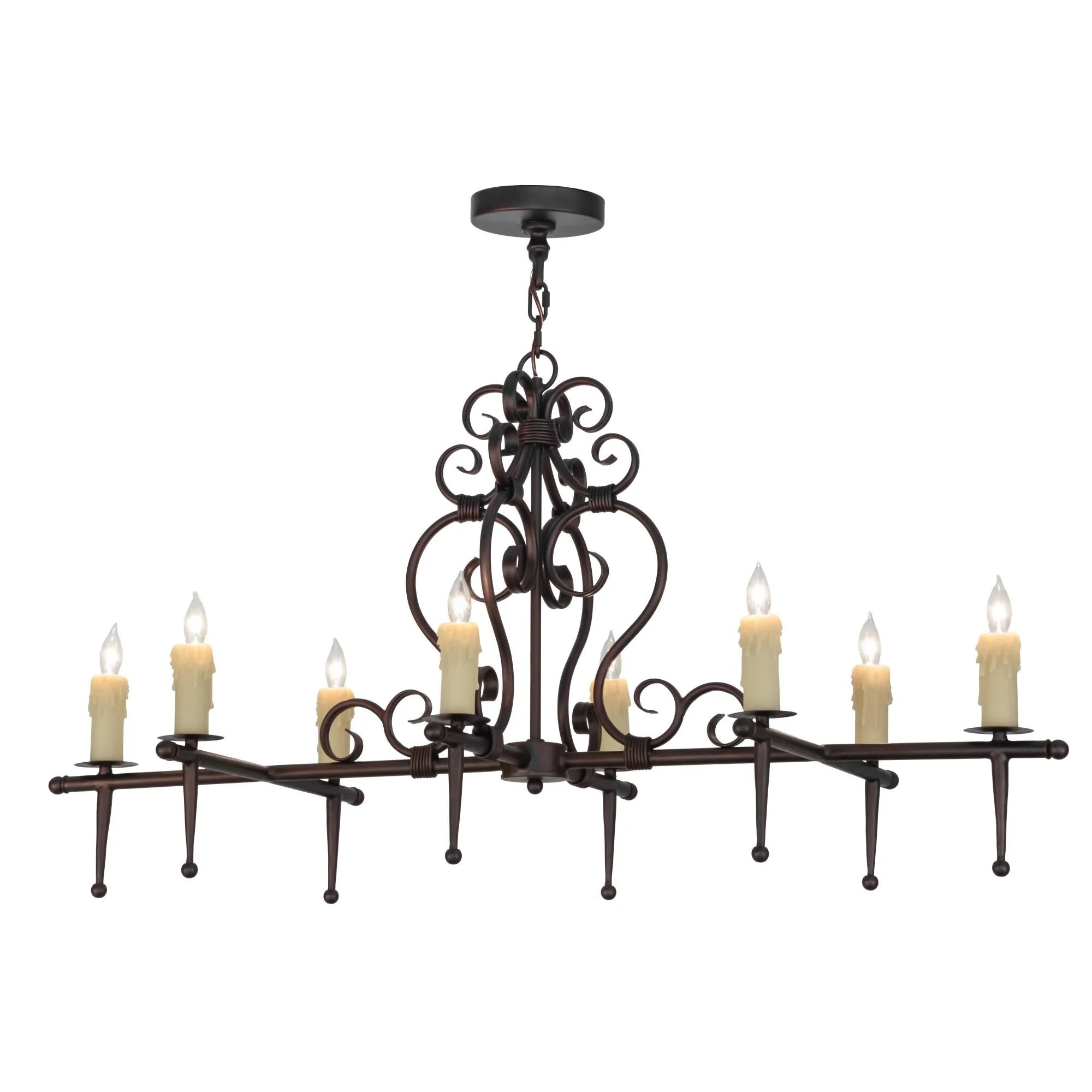 Meyda Lighting 48 Inch 8 Light Semi Flush Mount Cp249339 - Image 1