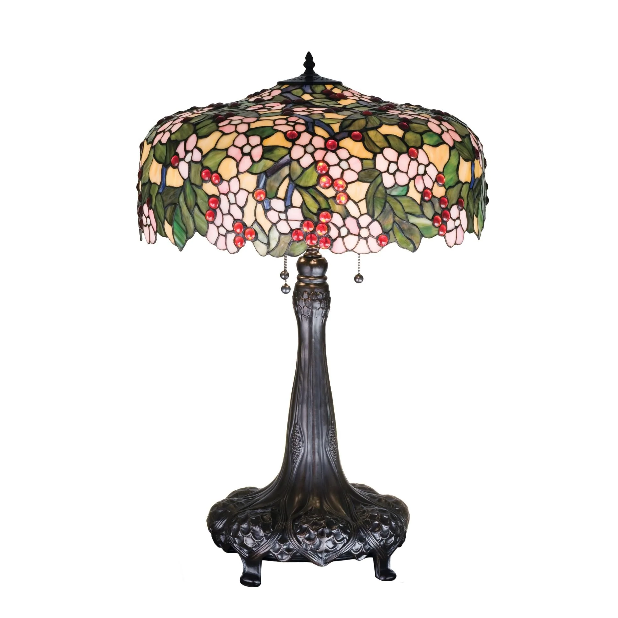 Meyda Lighting Tiffany Cherry Blossom 31 Inch Table Lamp Cp187219 - Image 1