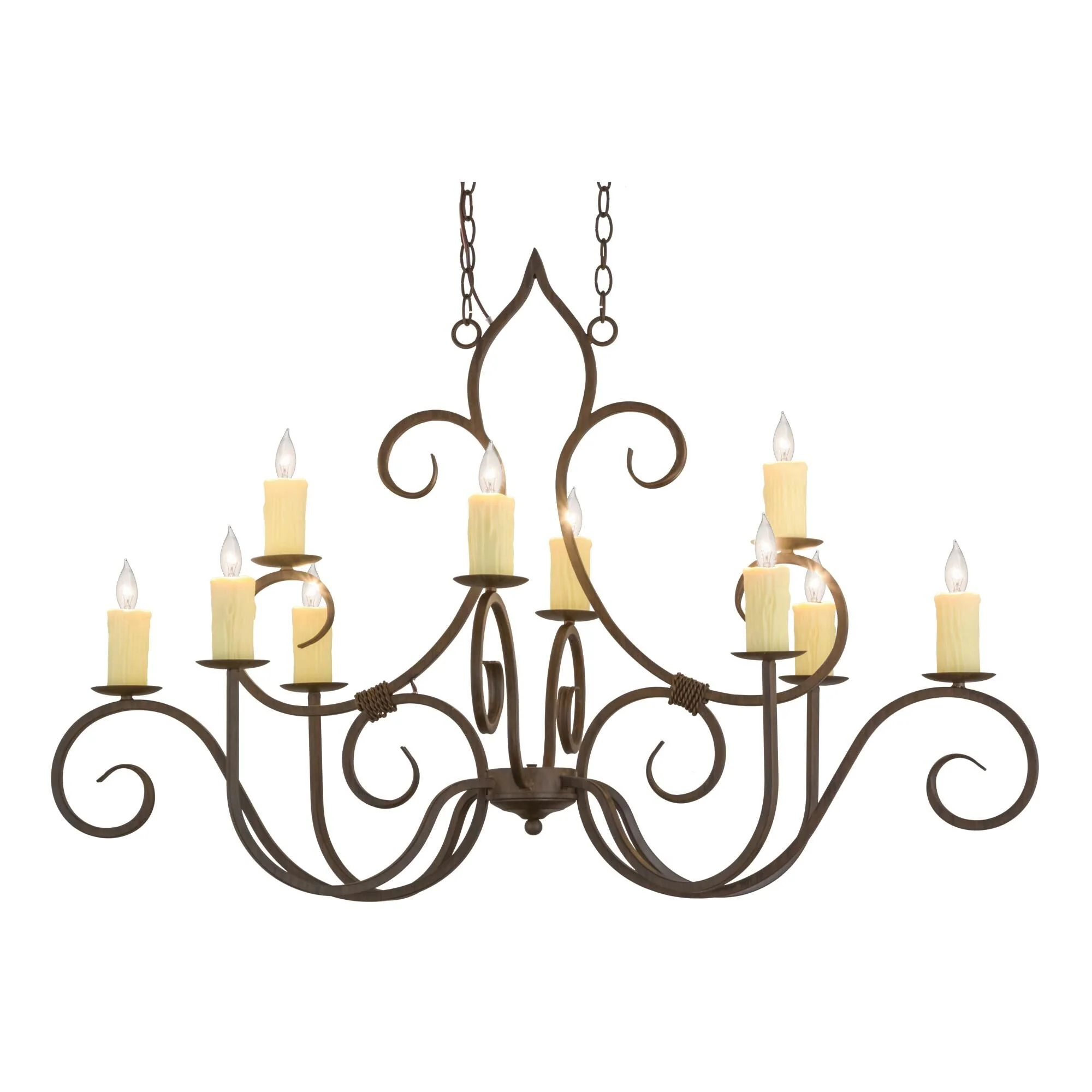 Meyda Lighting 48 Inch 10 Light Semi Flush Mount Cp249534 - Image 1