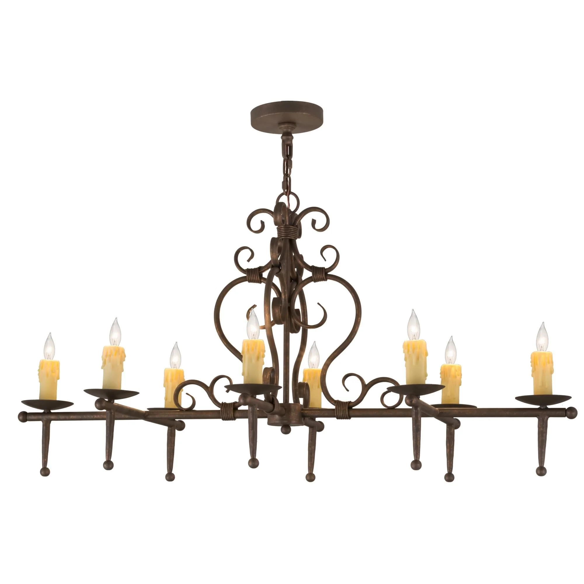 Meyda Lighting 48 Inch 8 Light Semi Flush Mount Cp249818 - Image 1