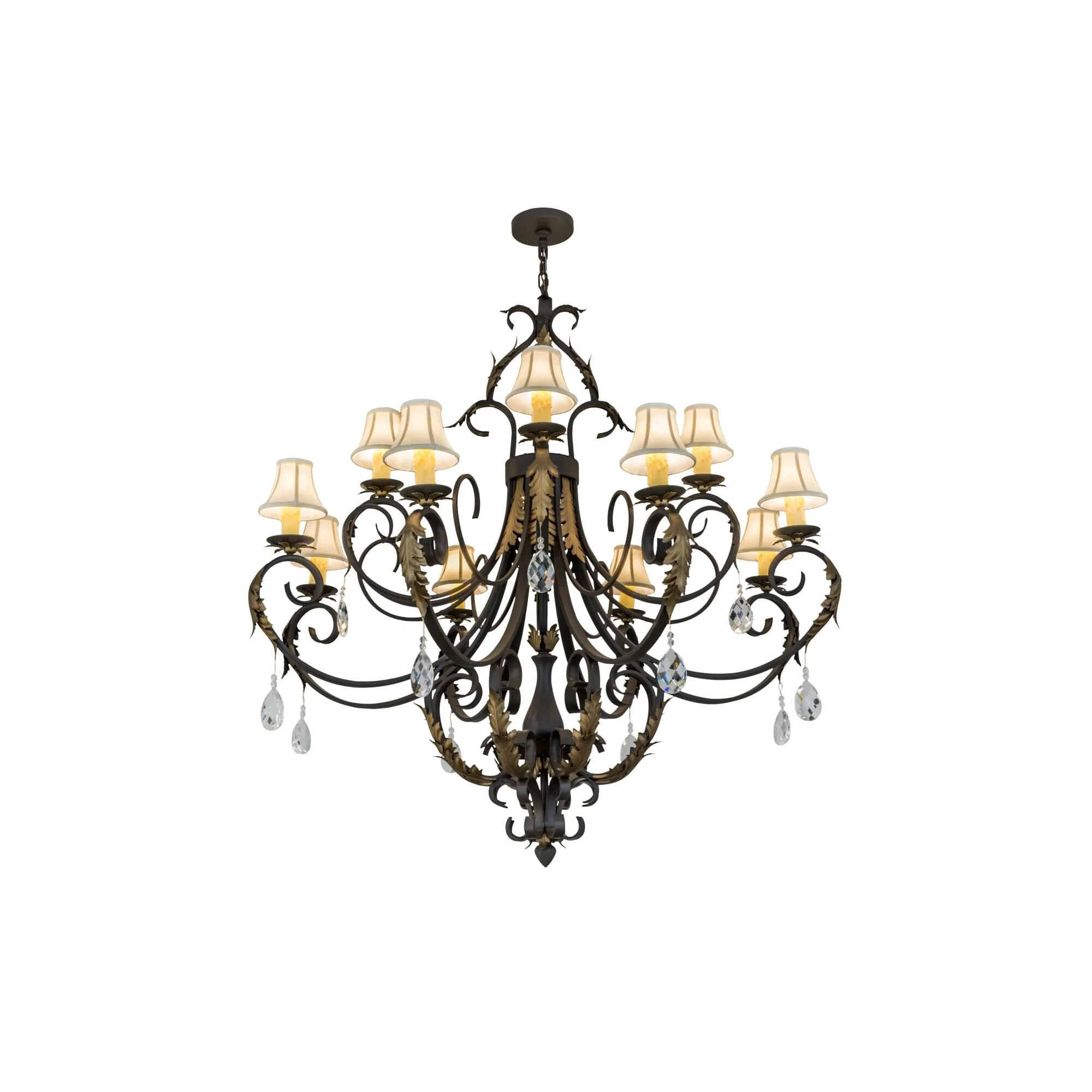 Meyda Lighting 54 Inch 12 Light Semi Flush Mount Cp250412 - Image 1