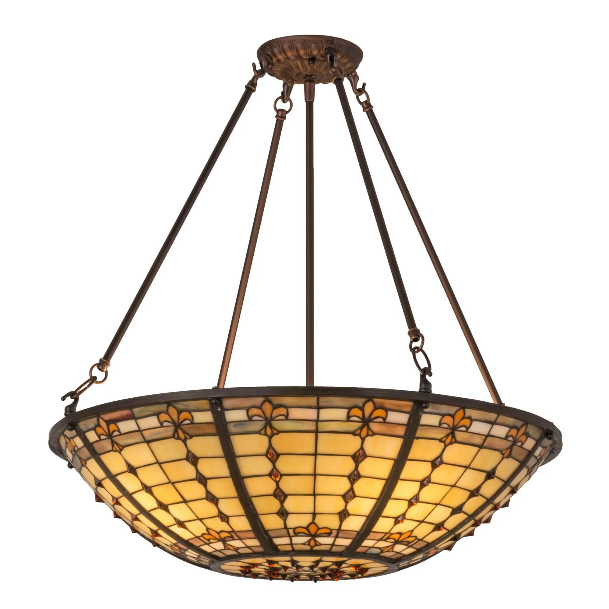 Meyda Lighting 24 Inch 4 Light Semi Flush Mount Cp250453 - Image 1