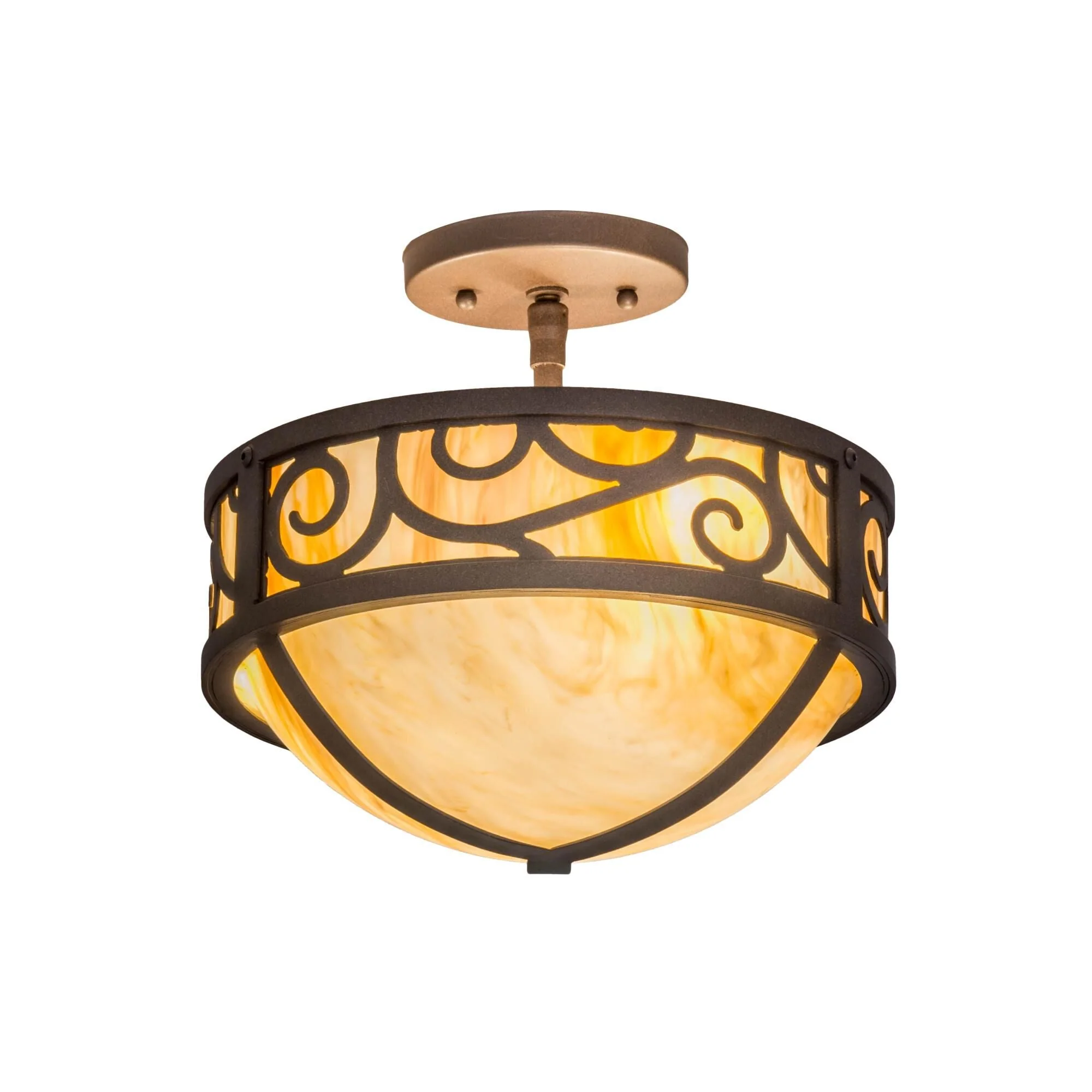 Meyda Lighting 12 Inch 3 Light Semi Flush Mount Cp250640 - Image 1