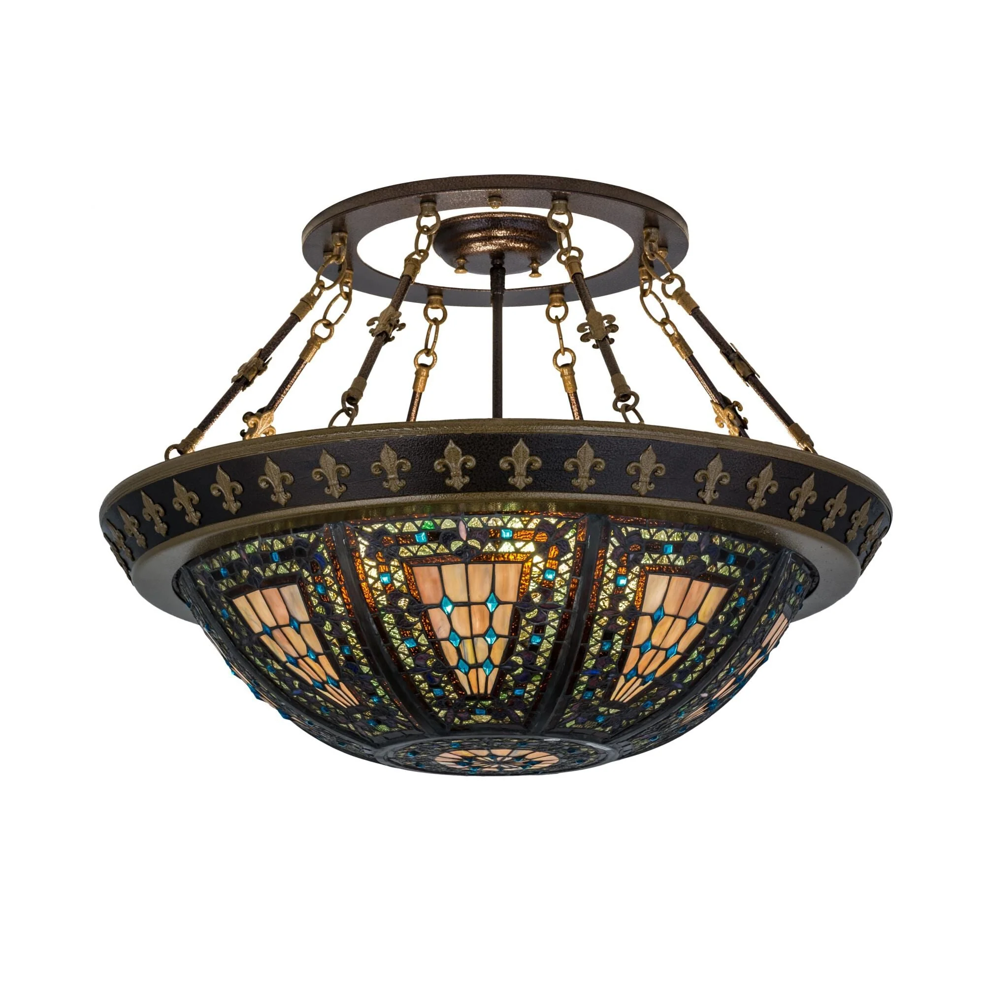 Meyda Lighting 28 Inch 4 Light Semi Flush Mount Cp250693 - Image 1