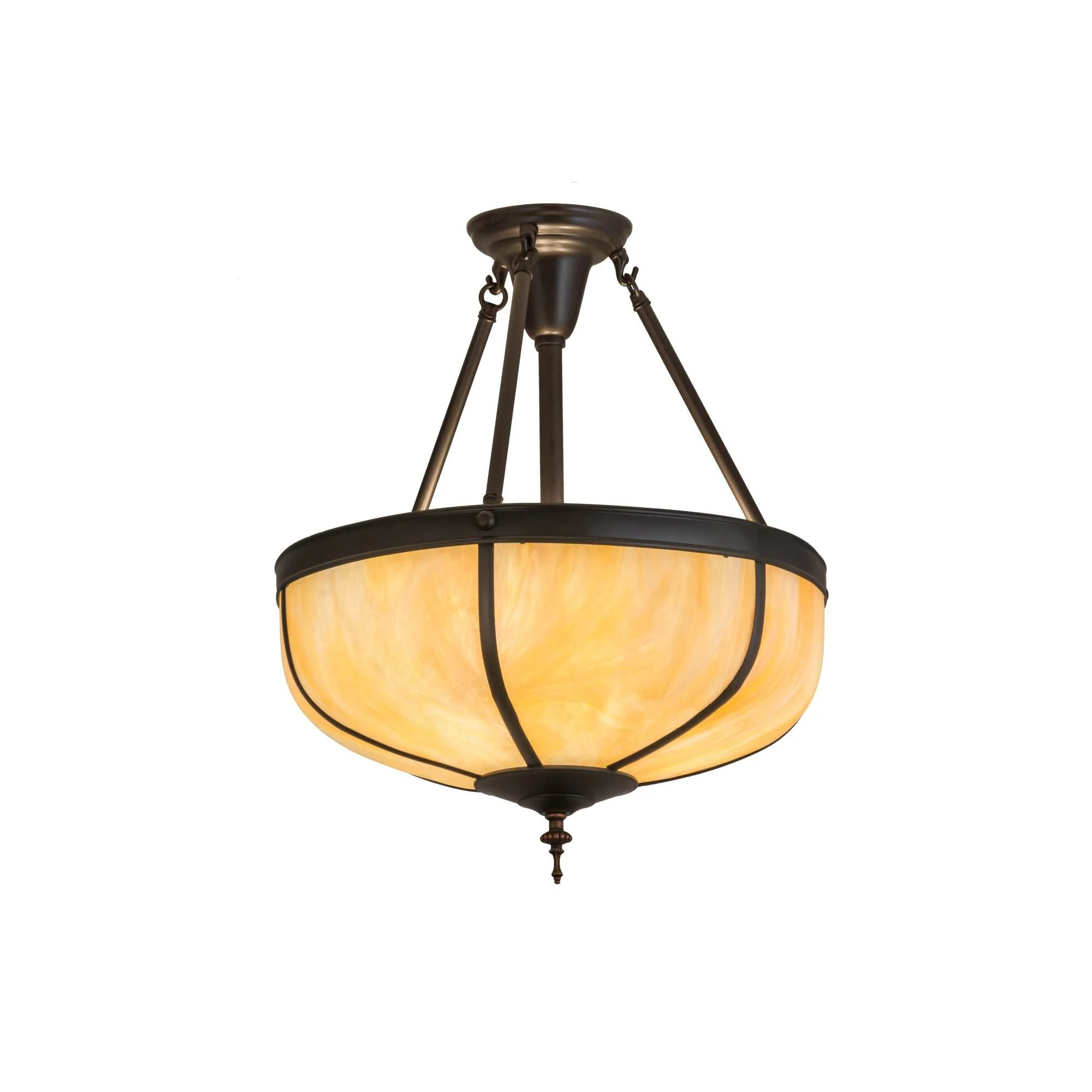 Meyda Lighting 18 Inch 3 Light Semi Flush Mount Cp250760 - Image 1