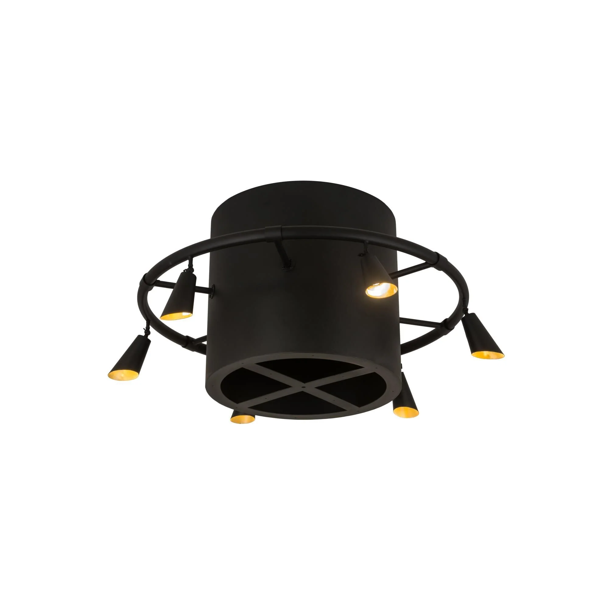 Meyda Lighting Column Surround 59 Inch 6 Light Semi Flush Mount Cp779938 - Image 1