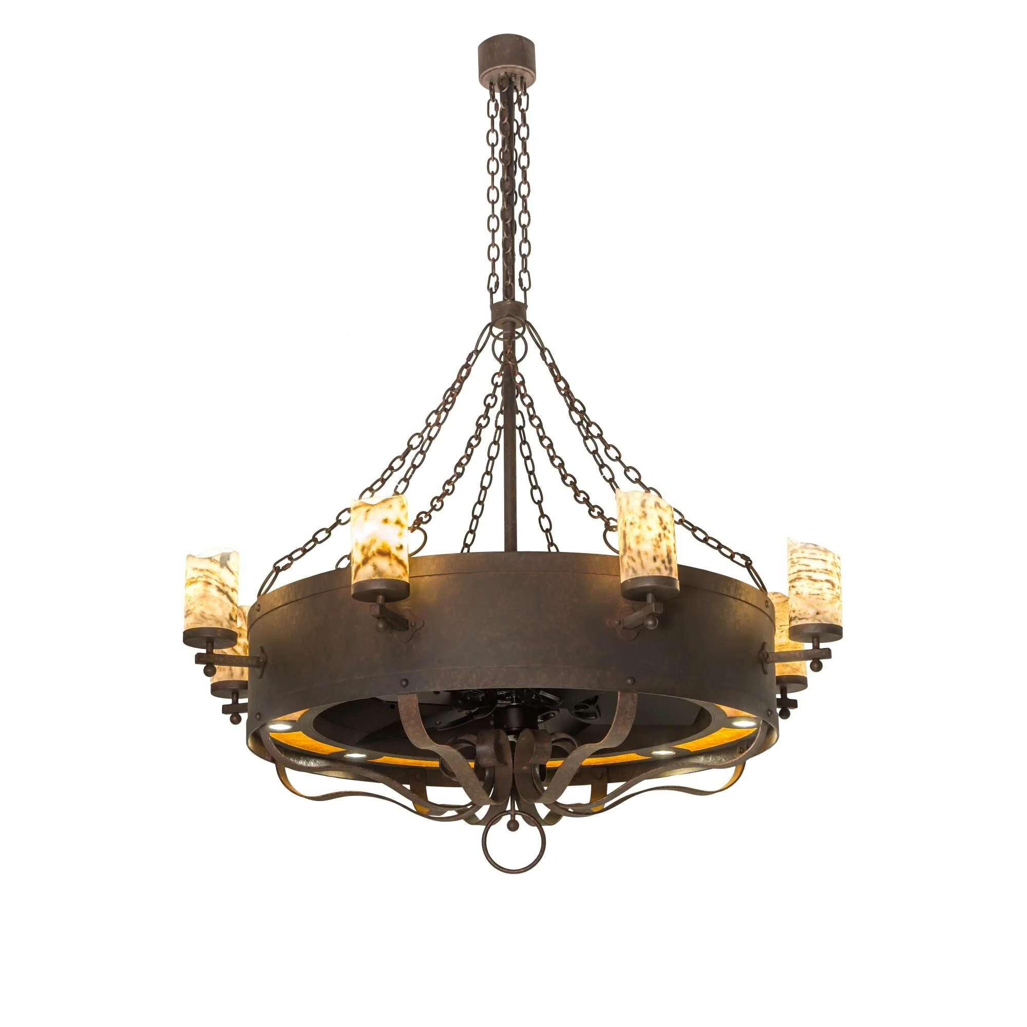 Meyda Lighting 54 Inch 8 Light Led Semi Flush Mount Cp251496 - Image 1
