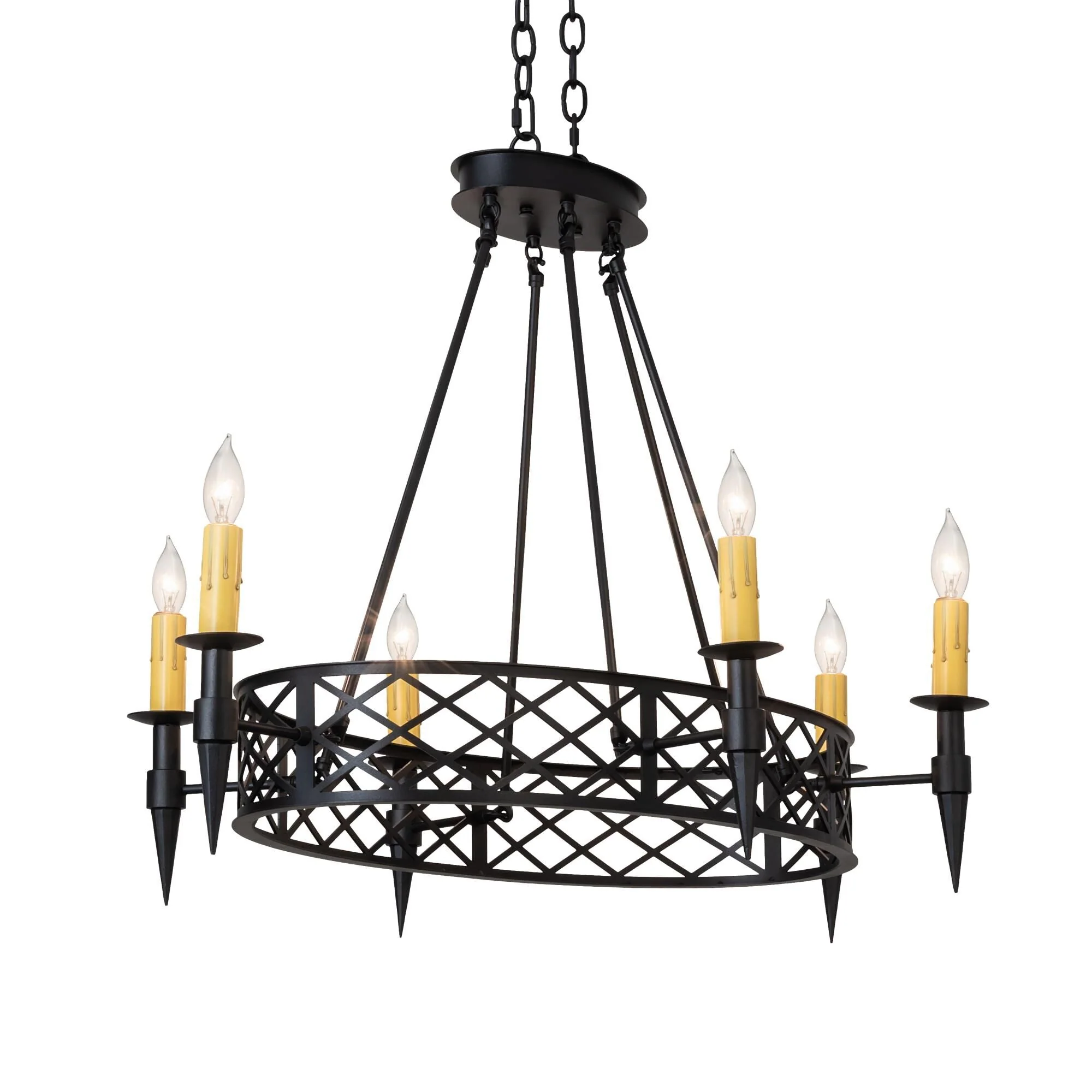 Meyda Lighting Top Ridge 42 Inch 6 Light Chandelier Cp26719 - Image 1