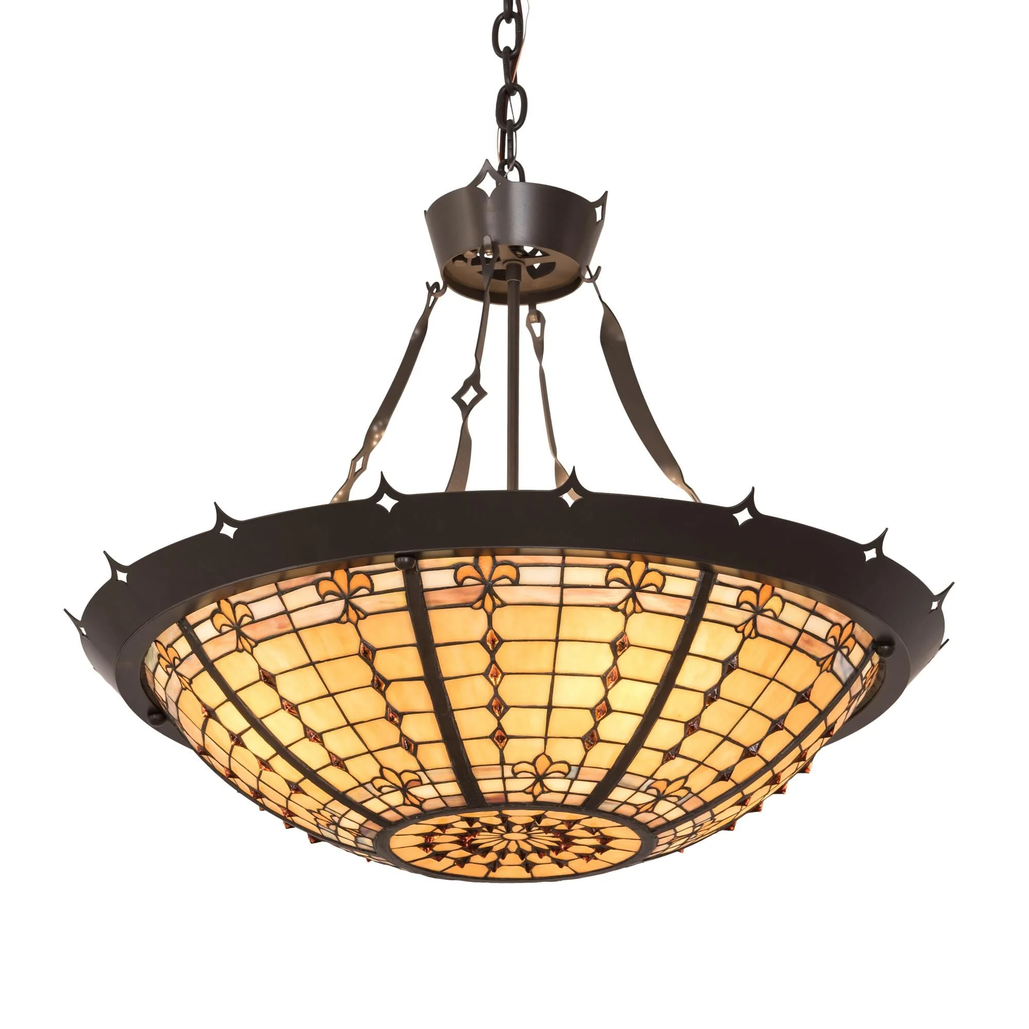 Meyda Lighting Fleur De Lite 28 Inch Large Pendant Cp27483 - Image 1