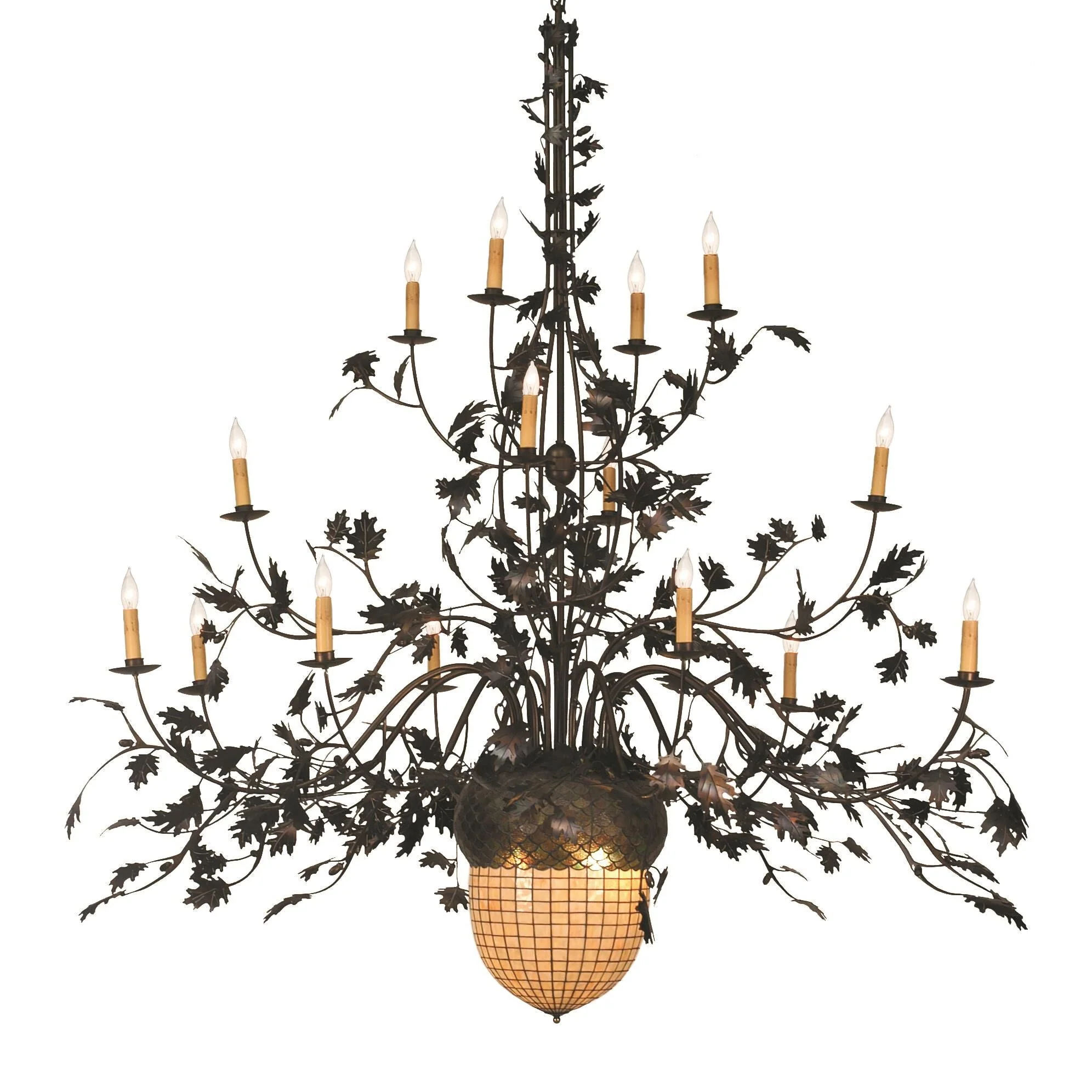 Meyda Lighting Greenbriar Oak 100 Inch 16 Light Chandelier Cp27565 - Image 1