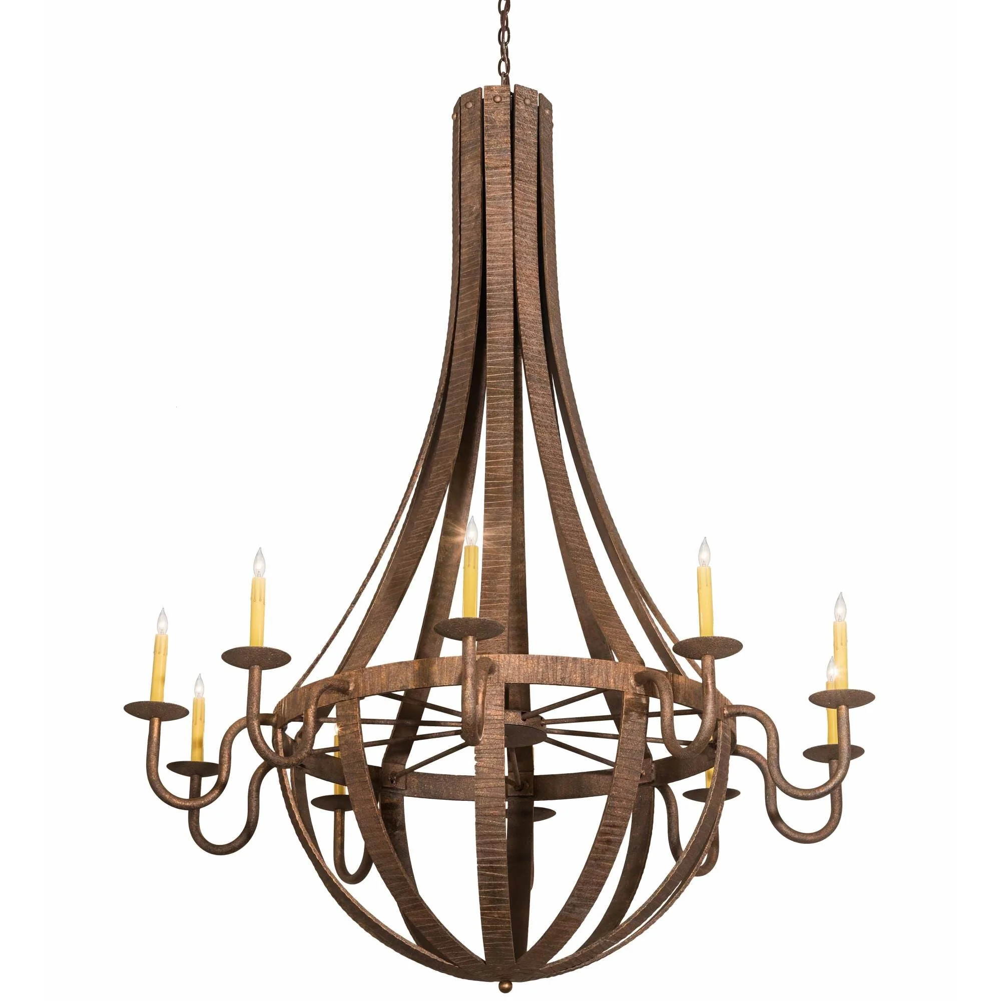 Meyda Lighting Barrel Stave 54 Inch 10 Light Chandelier Cp779830 - Image 1