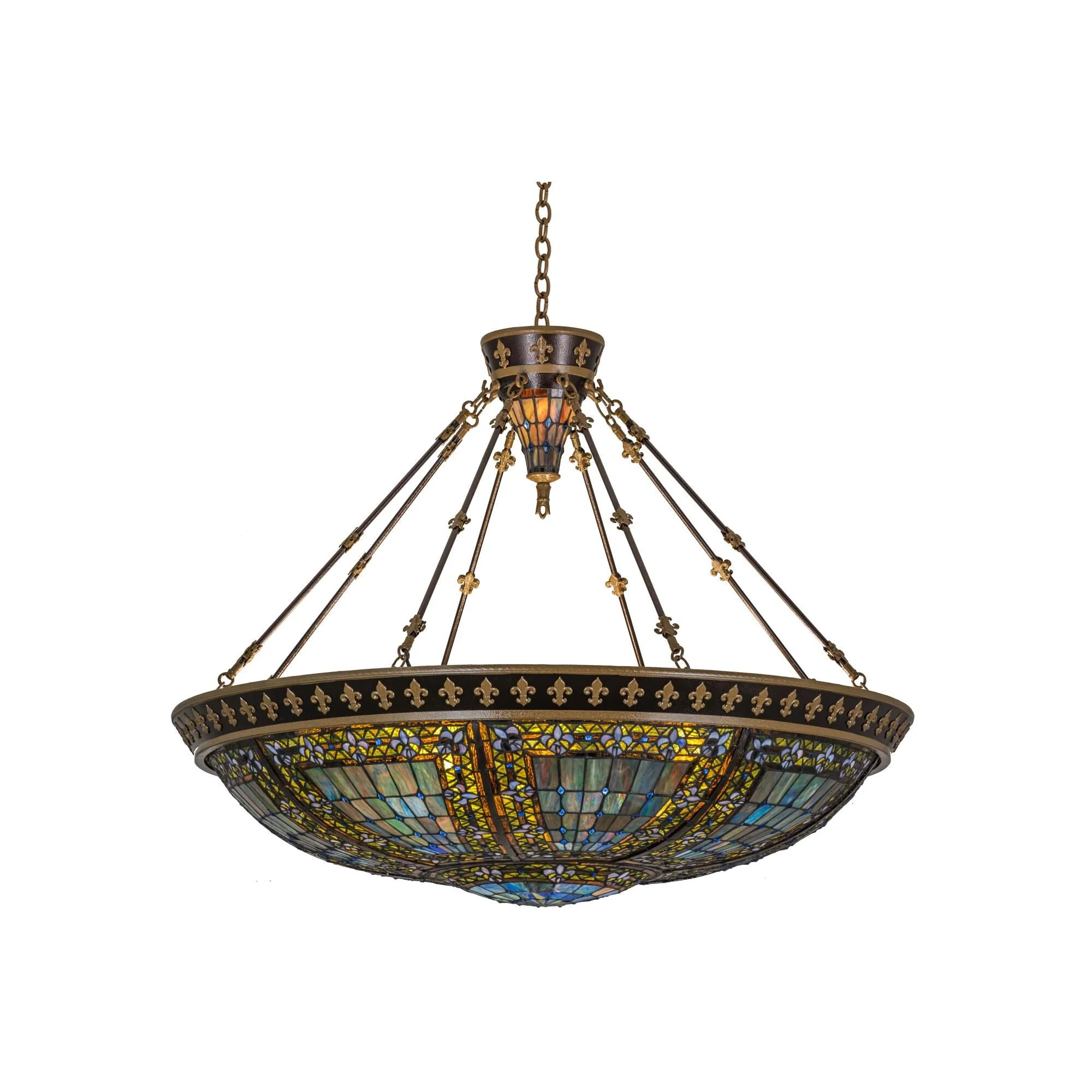 Meyda Lighting Fleur De Lis 45 Inch Large Pendant Cp28668 - Image 1